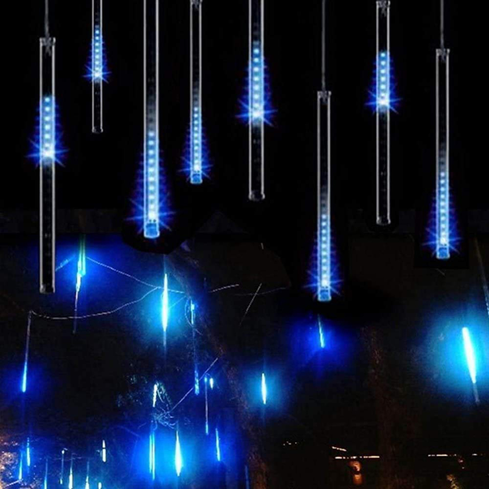 Led-lichterkette Für Den Außenbereich Mit 8 Leuchtröhren, Zum Aufhängen An Bäumen, Für Die Hofbeleuchtung, Blau, Europäischer Standard.
