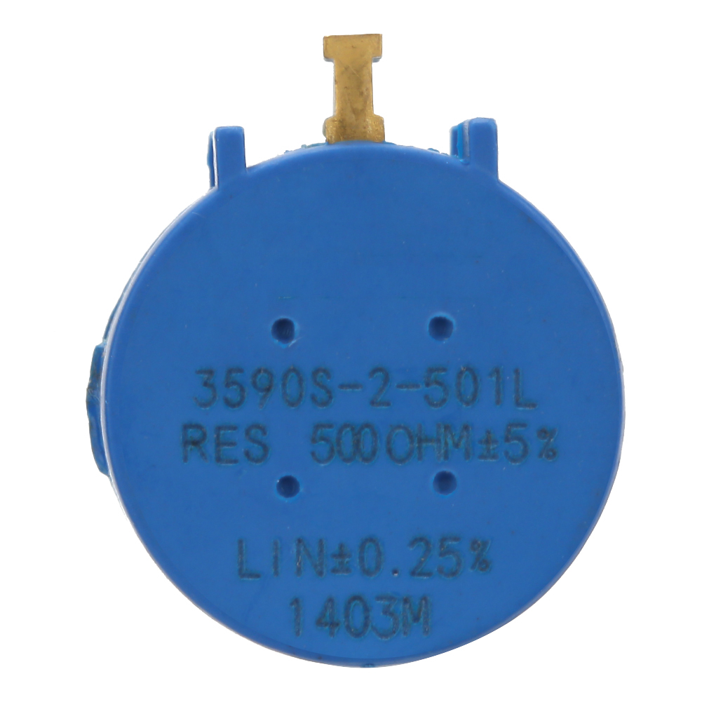 1 Satz Potentiometer + Drehknopf Mit Drei Fenstern 3590s-2-501l, 500-ohm-widerstand, Mehrgängiges Kabel, 2 W