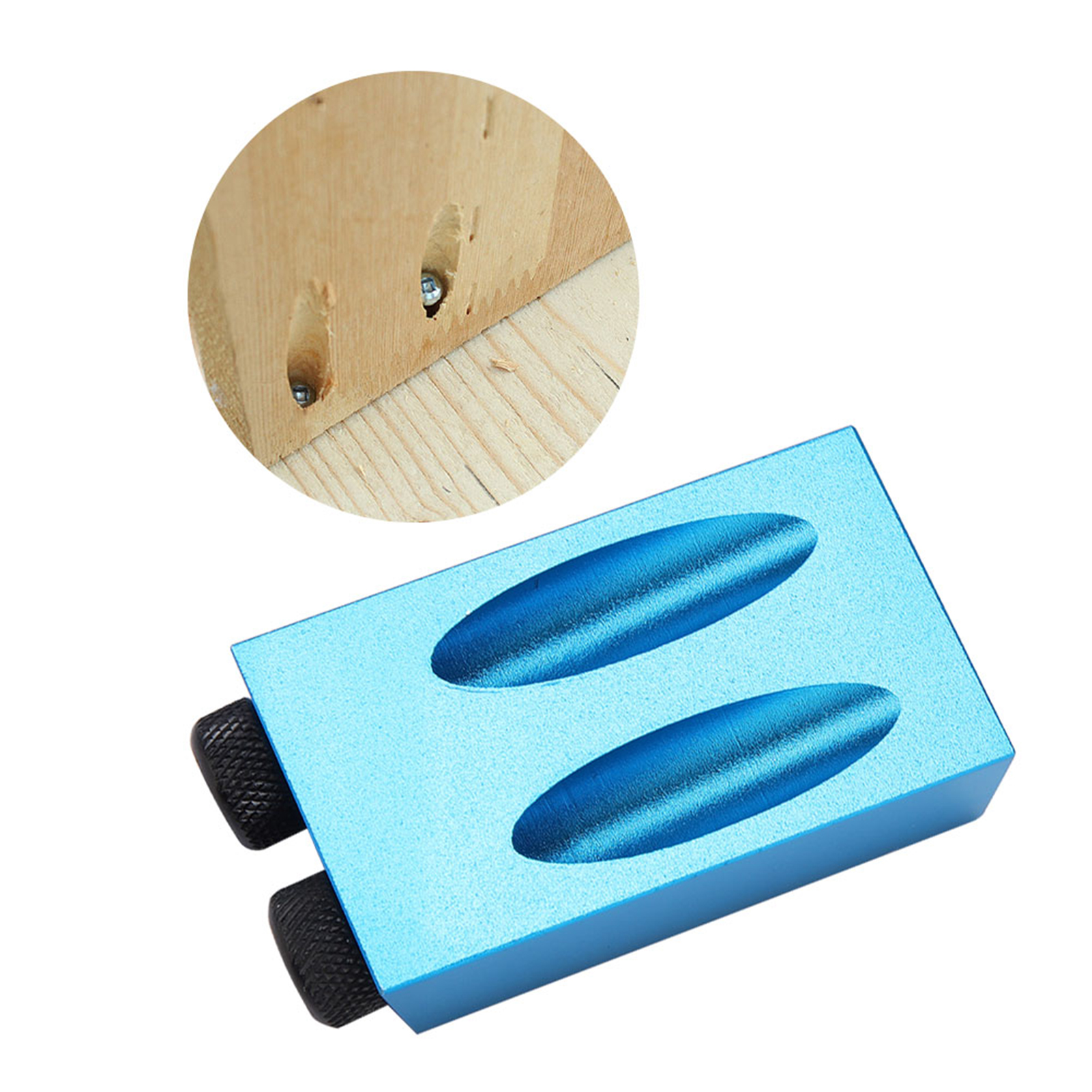 Set Mit 14 Winkelbohrschablonen (15°) M6-m8-m10, Blau, Für Die Holzbearbeitung