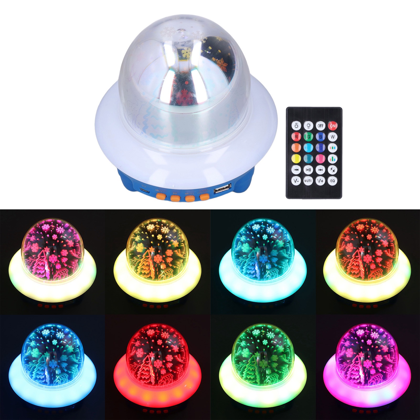 3d-bluetooth-nachtlicht Mit Musik, Nachtlicht Mit Wiederaufladbarem Rgb-lautsprecher, Schreibtischlampe Mit Sieben Wechselnden Stimmungsfarben