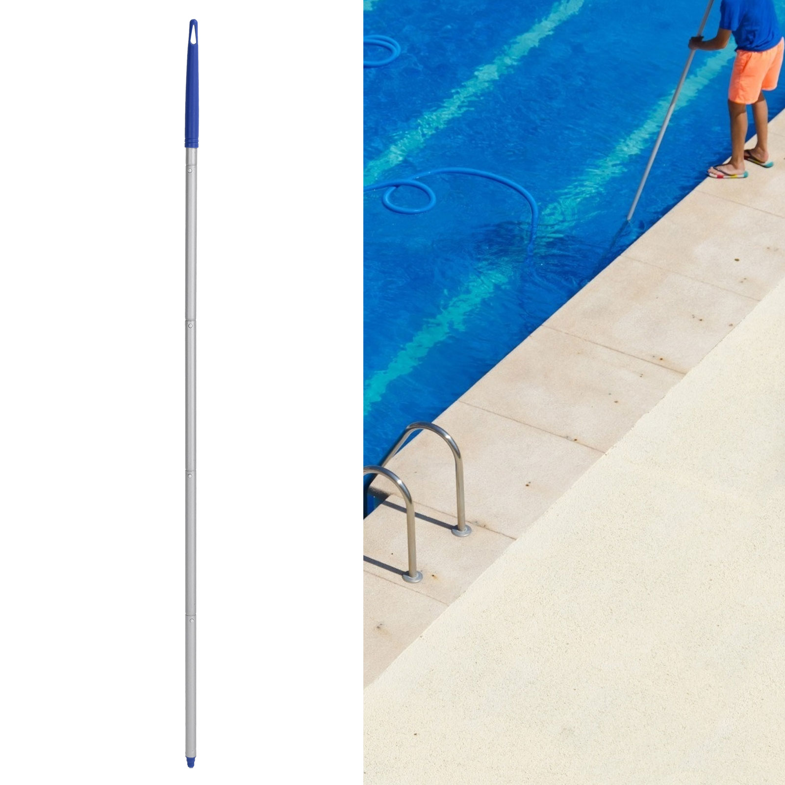 Zubehör Für Poolreinigungsgeräte: Ersatzclip, Ersatzstange, Verbindungsstange, Saugkopf, Skimmernetz, Blaue Verlängerungsstange
