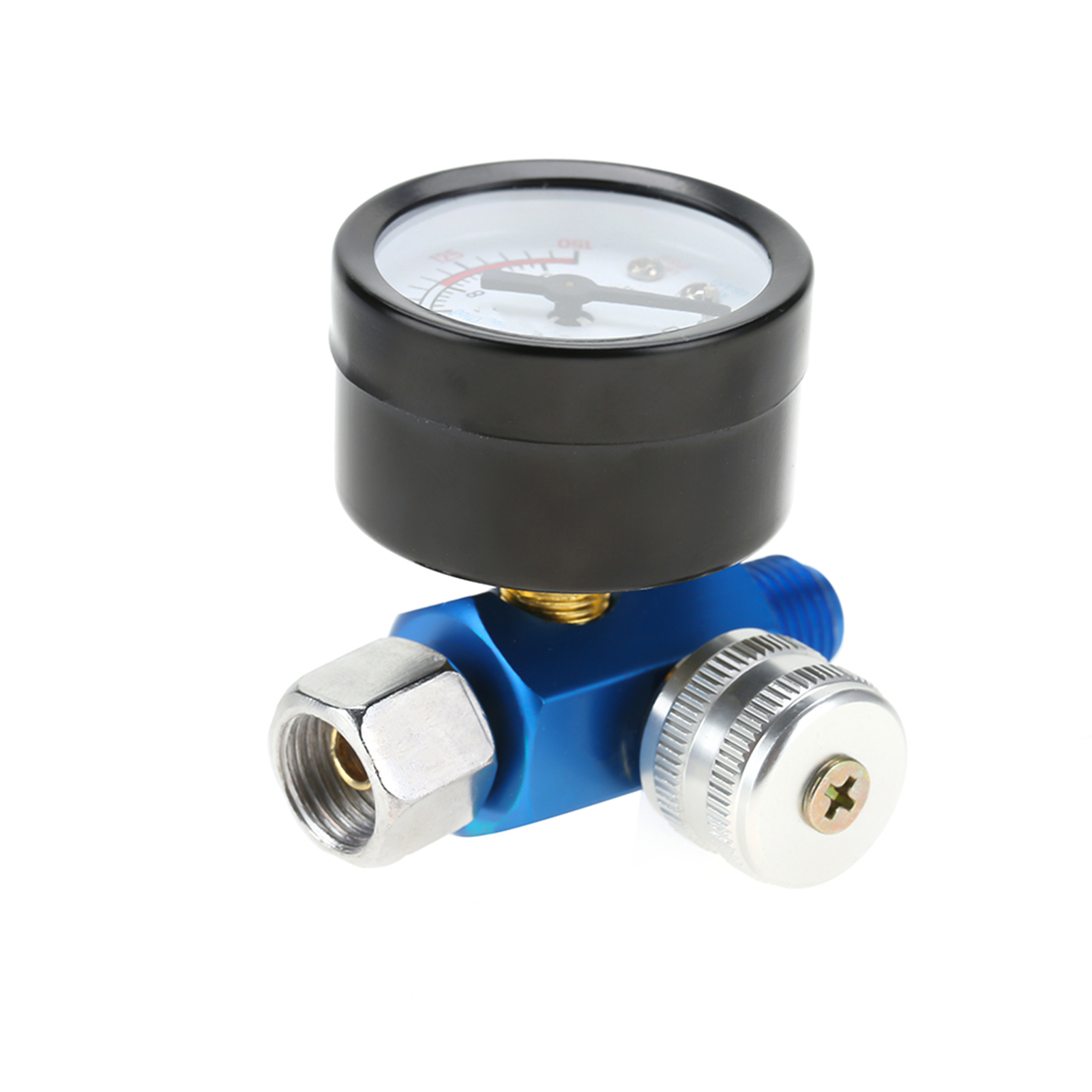 1/4"-druckluft-farbpistole Mit Universellem Lufteinlassdruckmanometer Und Druckregelventil