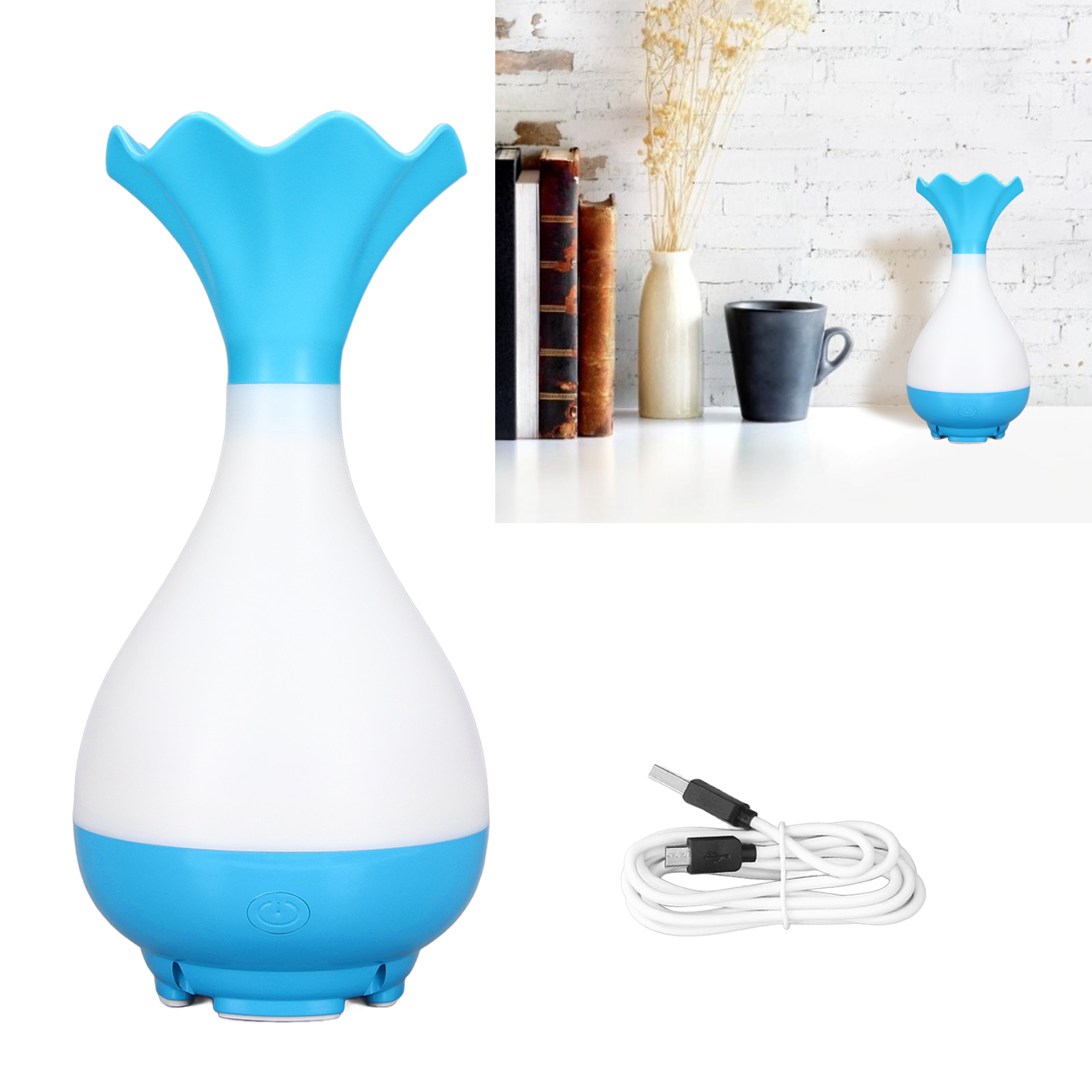 95-ml-luftbefeuchter In Jade-flasche, Tisch-luftbefeuchter, Auto-luftbefeuchter, Usb-betrieben, Blau
