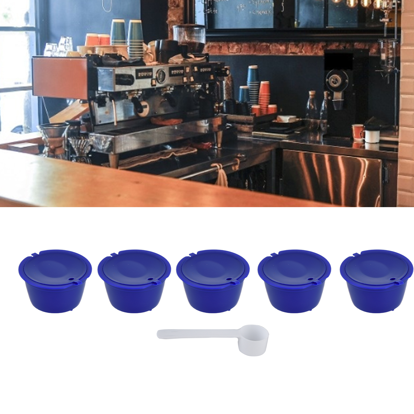 Dolcegusto Wiederverwendbare Kaffeekapseln Für Kaffeemaschinen, Je 50 Ml, 5er-packung (blau)
