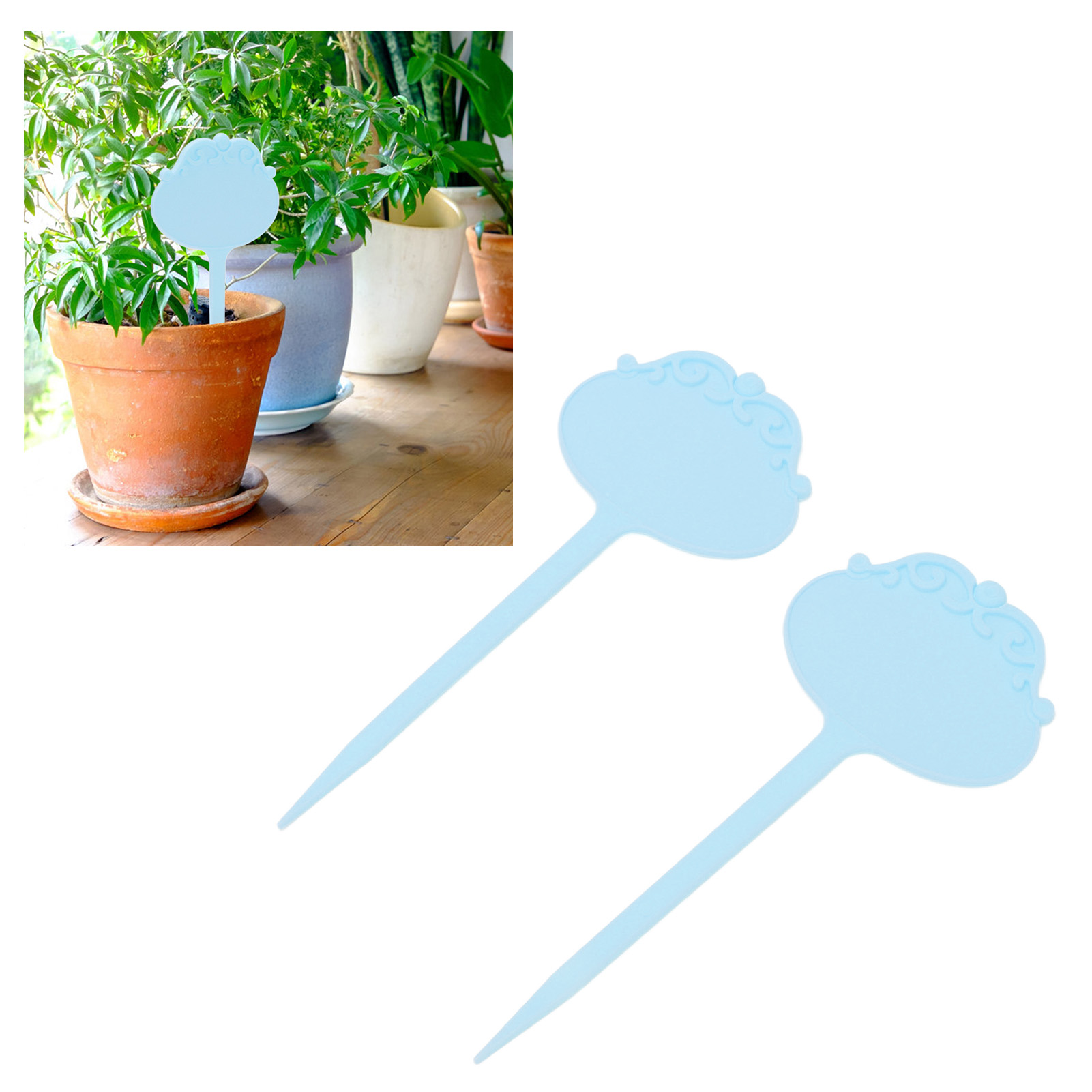 50 Wasserfeste Etiketten Zum Verkauf Für Gartenarbeit, Töpfe Und Blumen, Große Etiketten, 16 Cm Lang, Blau.