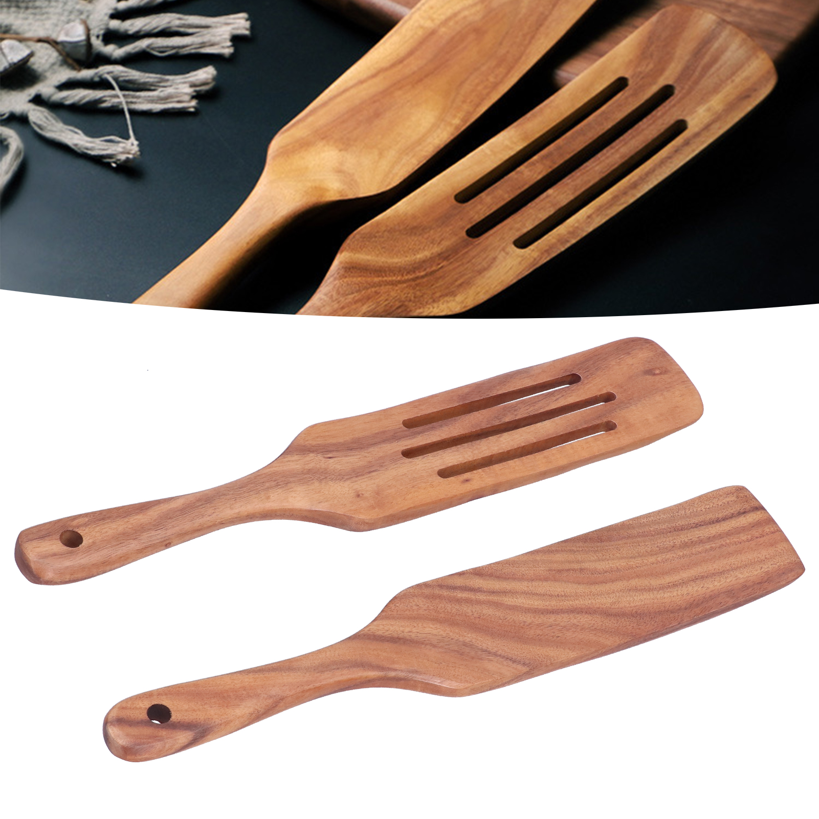 Steakspatel Im Minimalistischen Stil + Großer Salatspatel