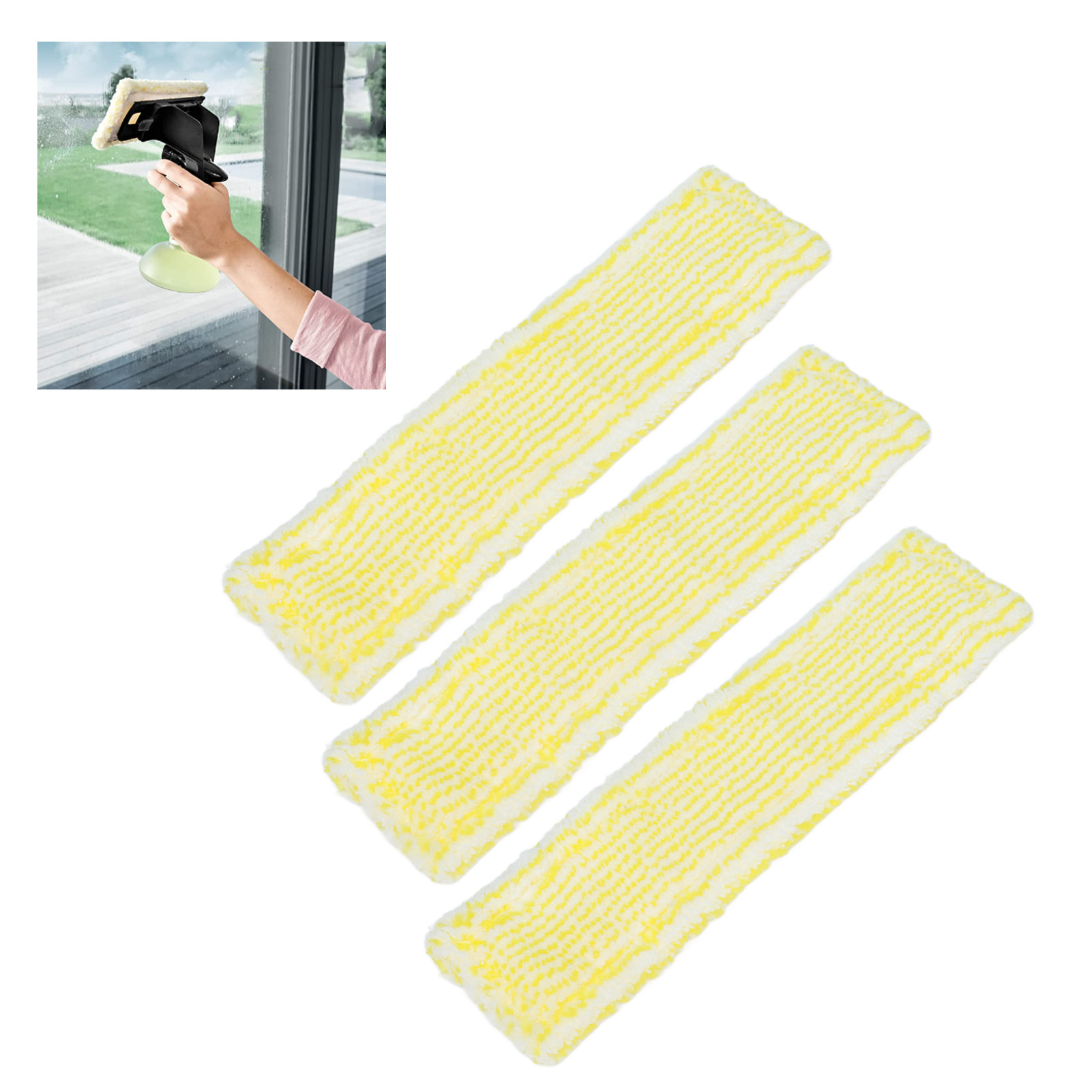 3er-pack Ersatztücher Für Kärcher Fensterputzmaschinen Wv2 Und Wv5 (mikrofaser)