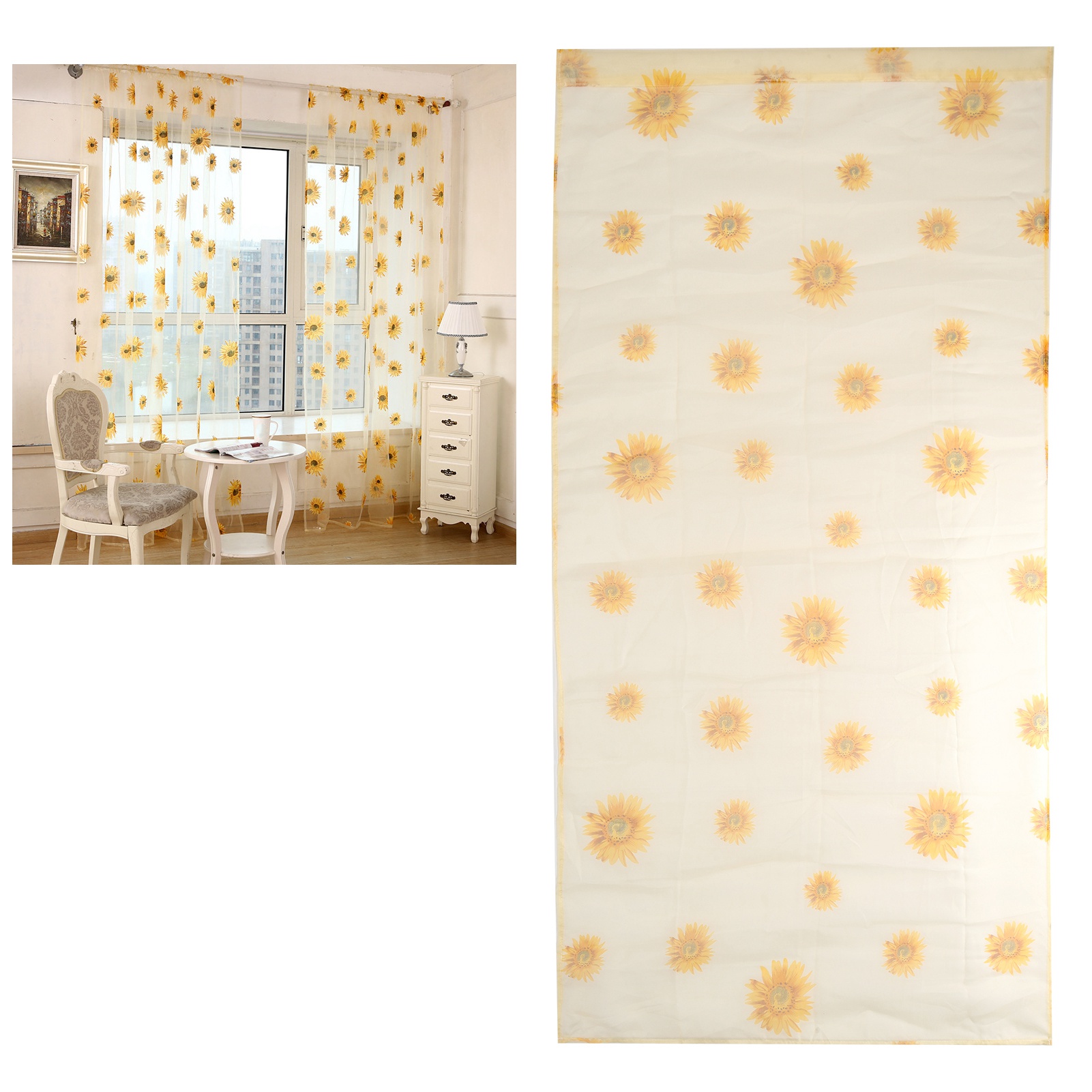 Transparenter Sonnenblumen-sichtschutz Für Den Balkon