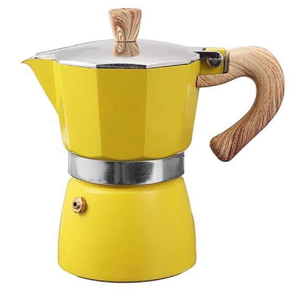 Tragbarer Kaltbrüh-kaffeebereiter, Mokka-typ, Gelb, 150 Ml