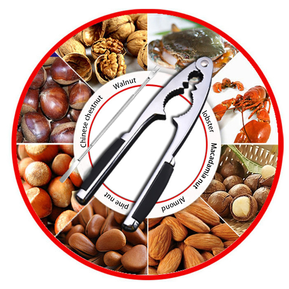 Nuss- Und Meeresfrüchtezange Aus Zinklegierung, Nusszange, Küchenutensil, 2er-set, Nusszange Mit Nadel.