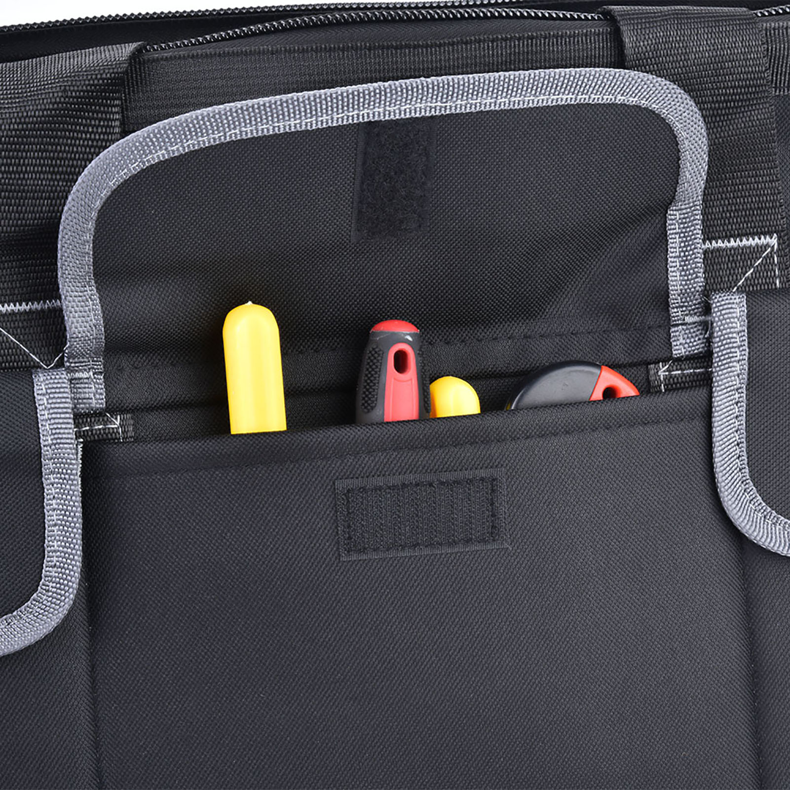 Easycheer D9 19-zoll-werkzeugtasche Aus Grauem Stoff