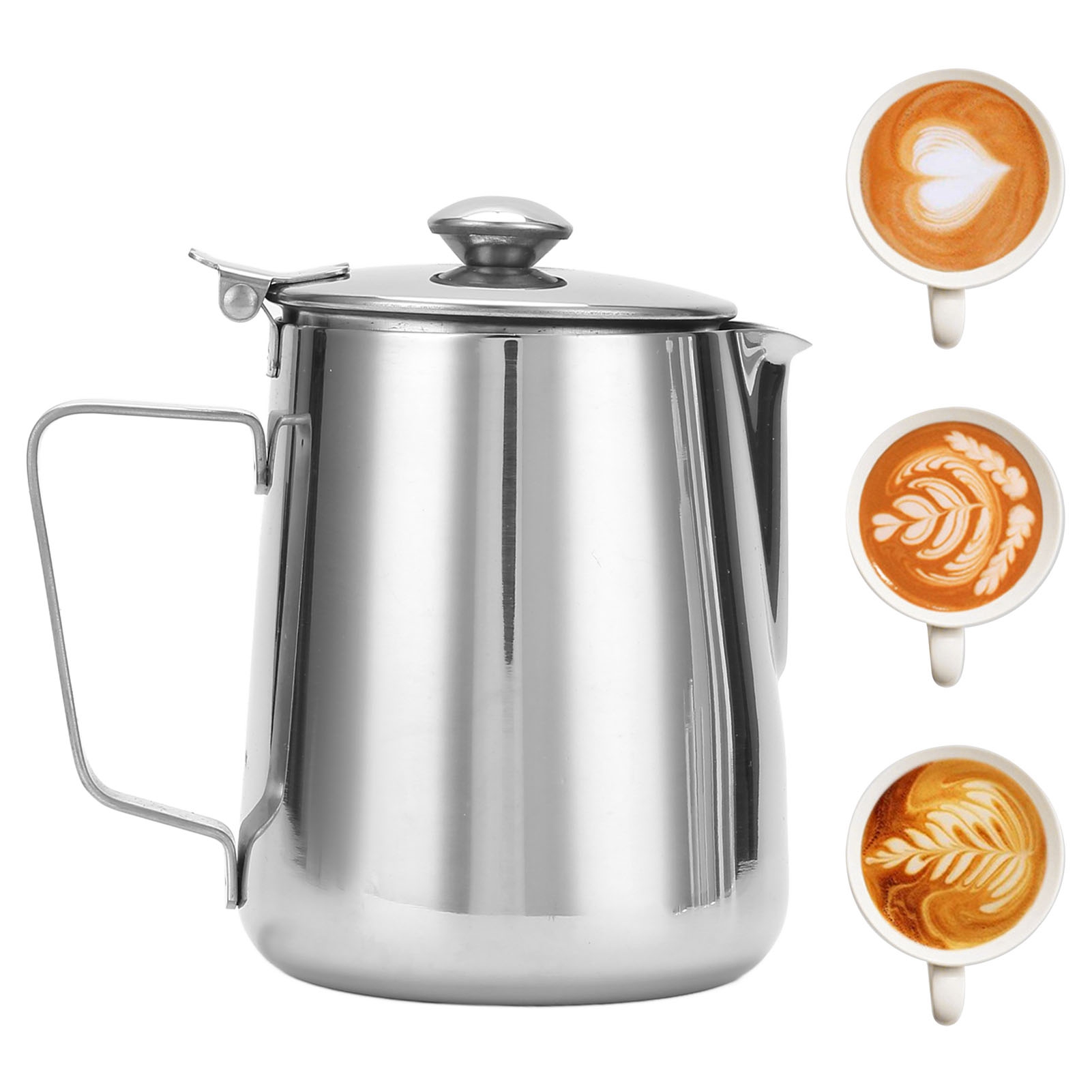 Dickwandiges Latte-art-kälber Mit Deckel, Milchaufschäumbecher, Milchaufschäumer, Elegante Kaffeetasse, 1500 Ml