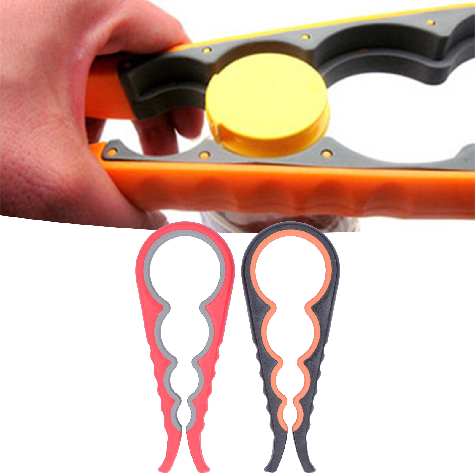 Multifunktionaler Flaschenöffner, 4-in-1 Rutschfester Dosenöffner, Flaschenverschlussschraubendreher, Einfach Zu Bedienender Flaschenöffner, Verschiedene Größen, Einfach Zu Bedienender Flaschenöffner,