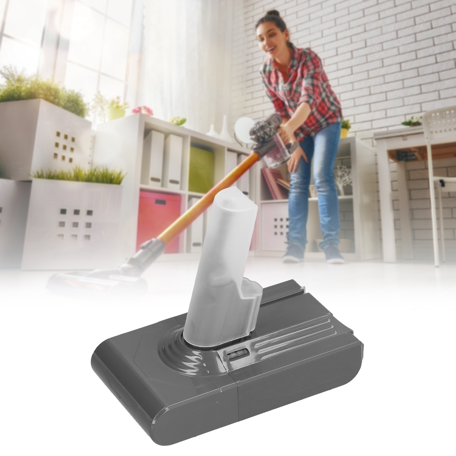 Dieser 21,6-v-lithium-ionen-akku Mit 4000 Mah Kapazität Ist Kompatibel Mit Dyson V7/v8 Staubsaugern Und Scheuersaugmaschinen Und Eine Hervorragende Alternative Zu Einem Standardnetzteil.