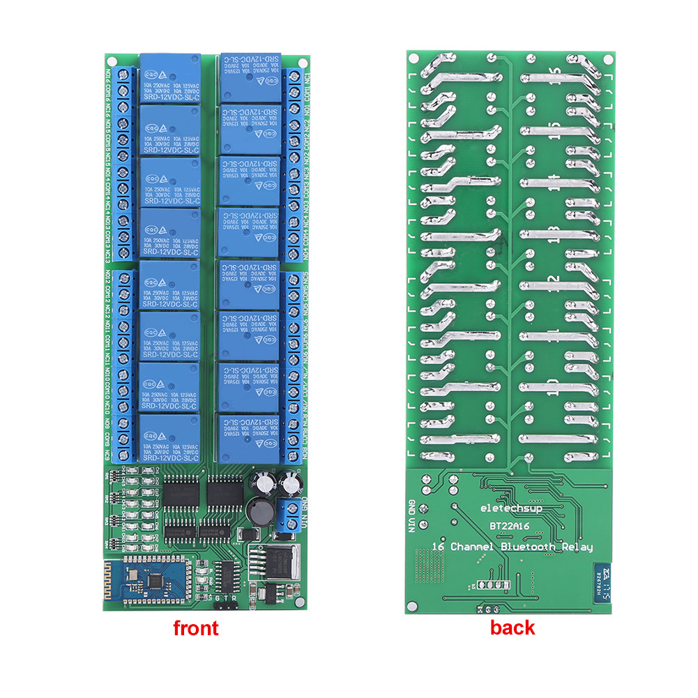 Bt22a16 12v 16-kanal Bluetooth-relaisplatine Für Android, Drahtlose Steuerung Und Fernbedienungsschalter