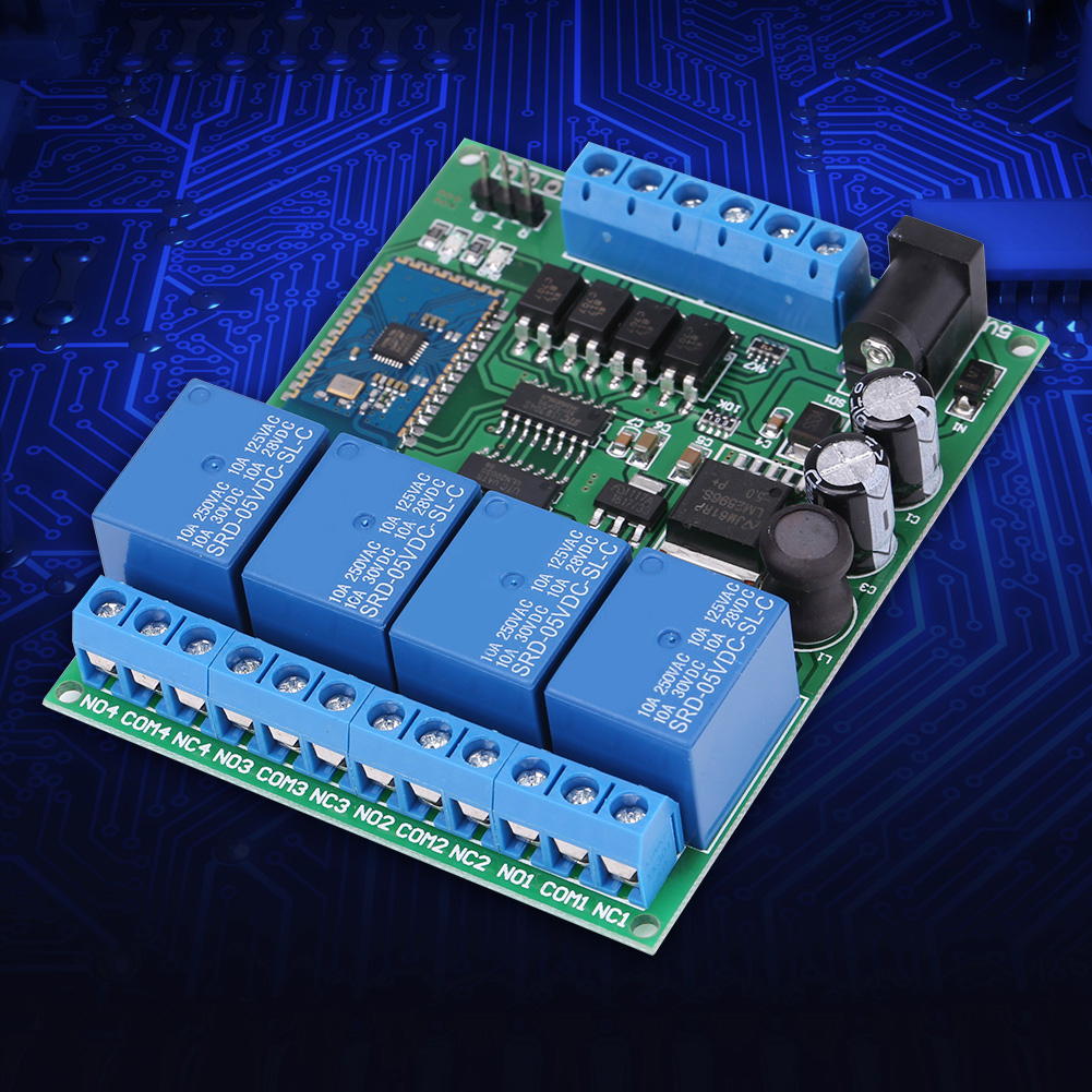 Ce041 Dc 5-24v 4-kanal Bluetooth-relais Zur Drahtlosen Fernsteuerung Über Android-mobiltelefon.