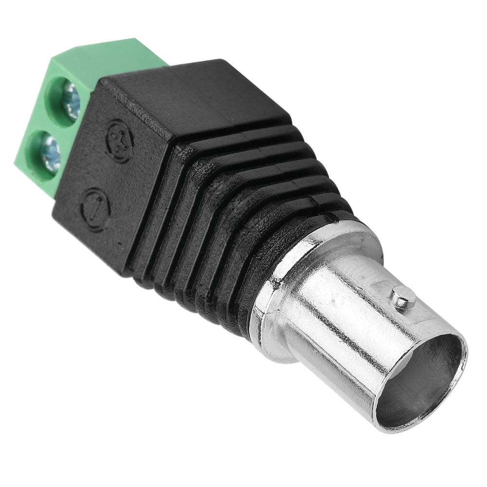Packung Mit 10 Dc-stromanschlüssen Für Koaxiale Cctv-kameras, Mit Grünen Bnc-buchsen (audio/video).