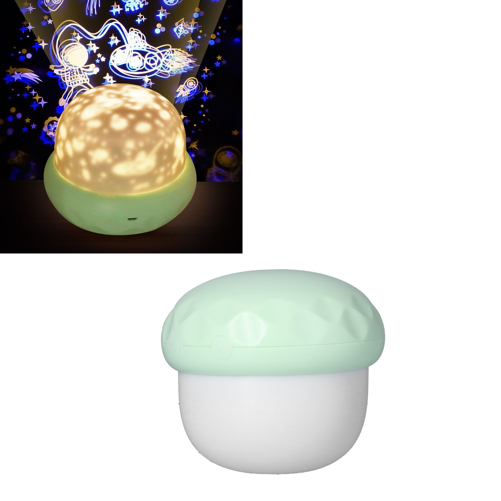 Niedliches Pilz-nachtlicht, Led-pilzprojektor, Usb-aufladbar, Helligkeit Einstellbar Fürs Schlafzimmer
