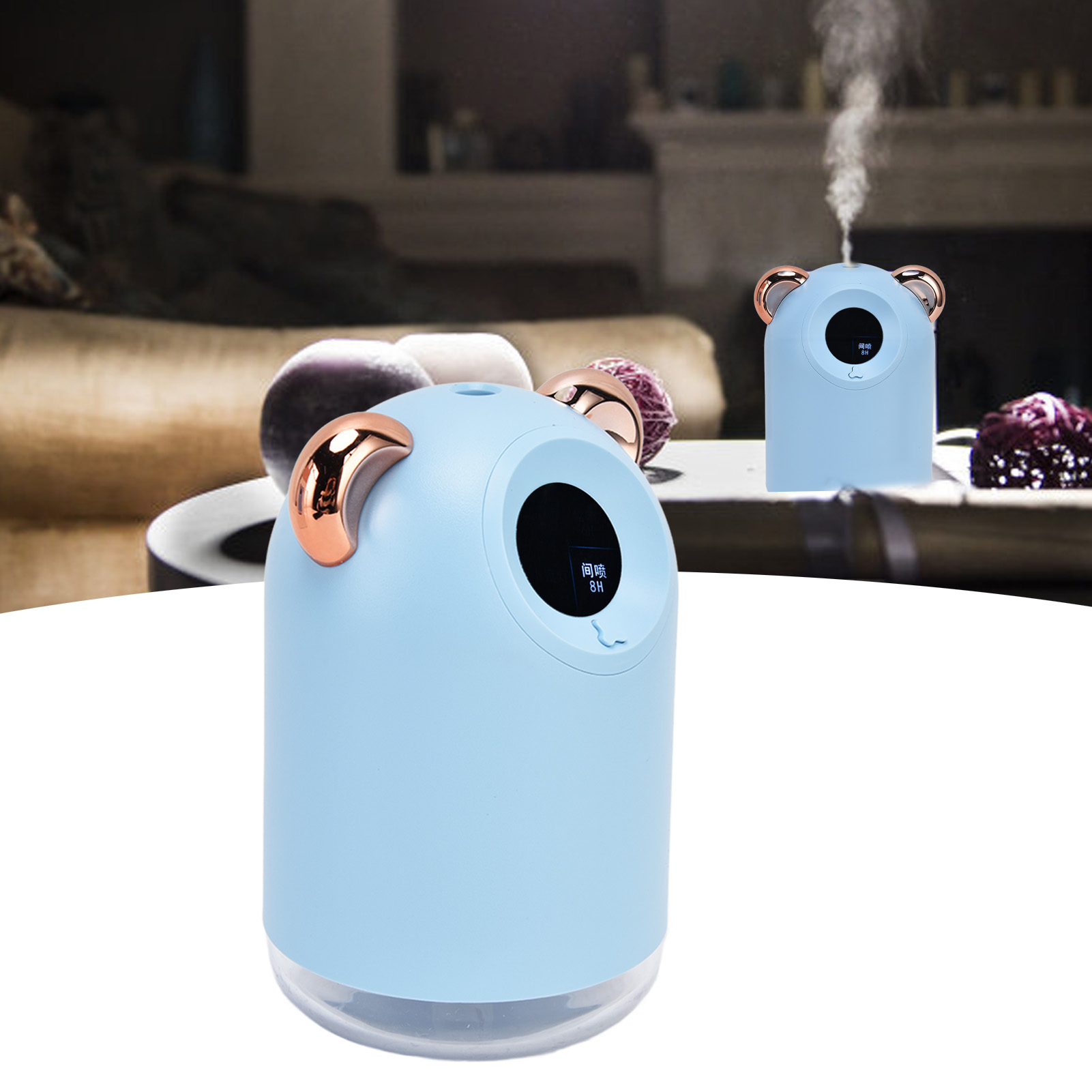 Miniatur-usb-tischluftbefeuchter In Form Eines Niedlichen Bären, Für Zuhause Und Schlafzimmer, Leiser Luftreiniger.