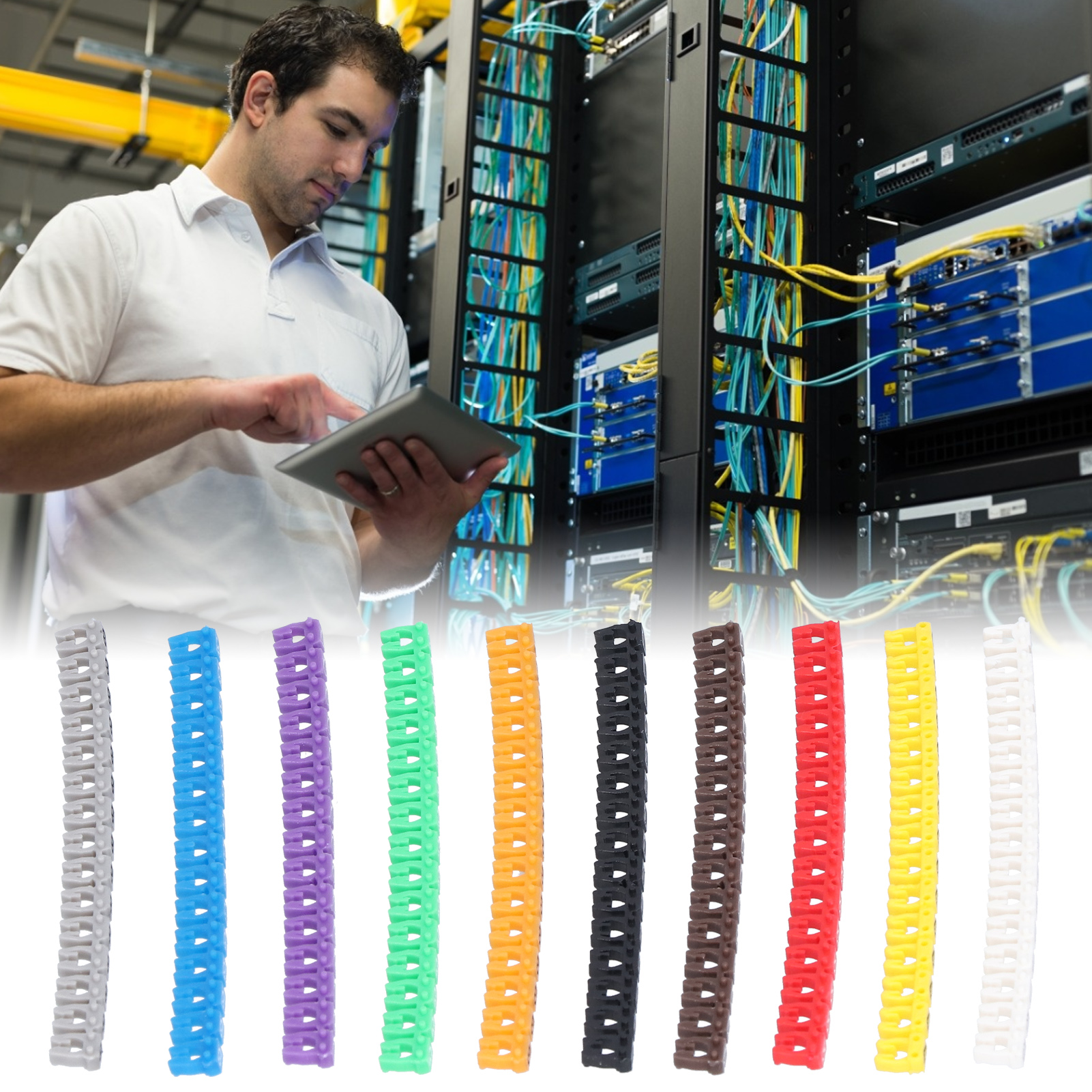 Aufsteckbare Farbige Drahtmarkierungsröhrchen (numerische Etiketten Von 0 Bis 9) Für Drähte, Netzwerke Und Elektrische Kabel.