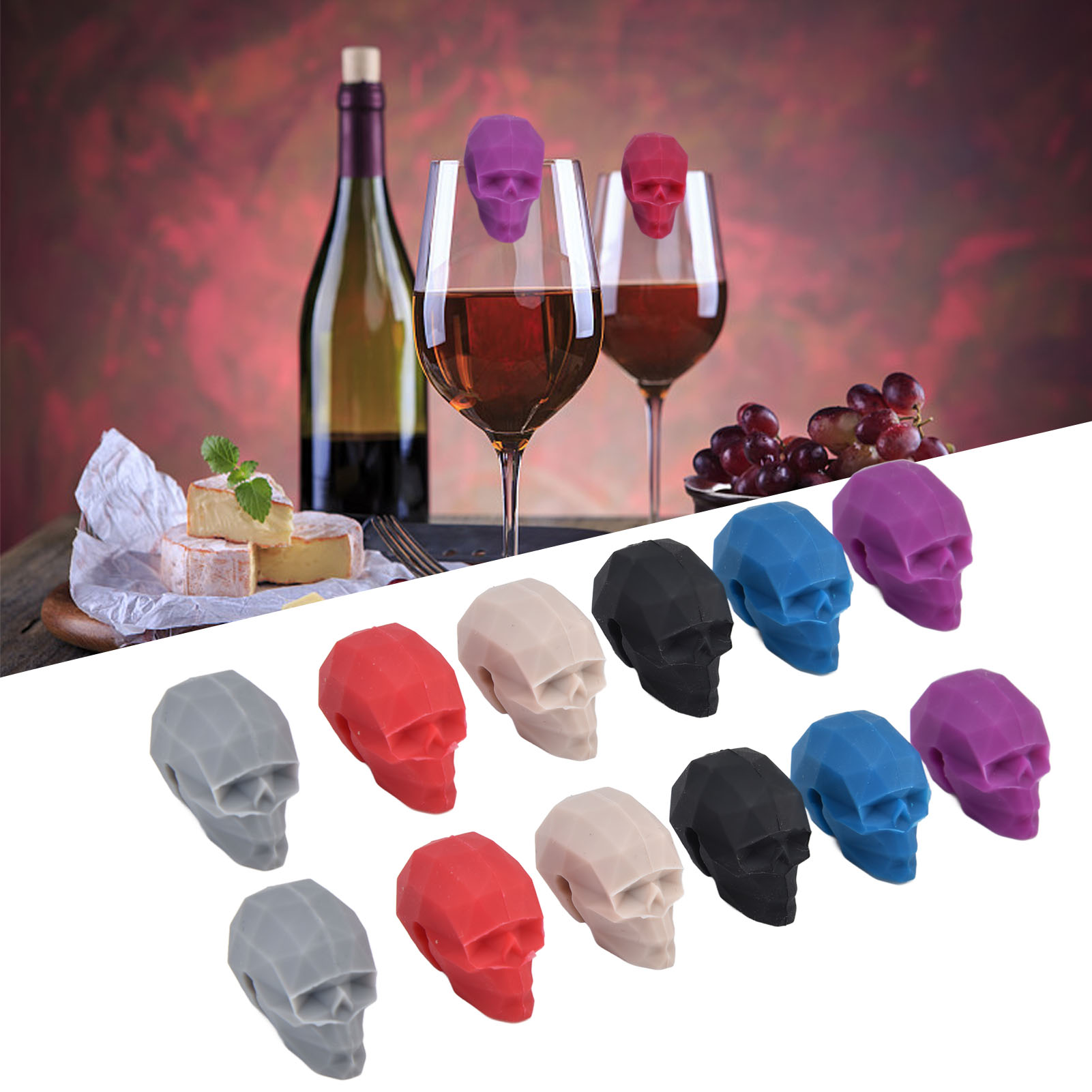 Diese Silikon-weinglasmarker/etiketten/marker/buffet-etiketten/saugnapf-etiketten/weinaccessoires Werden Im 4er-pack Verkauft.