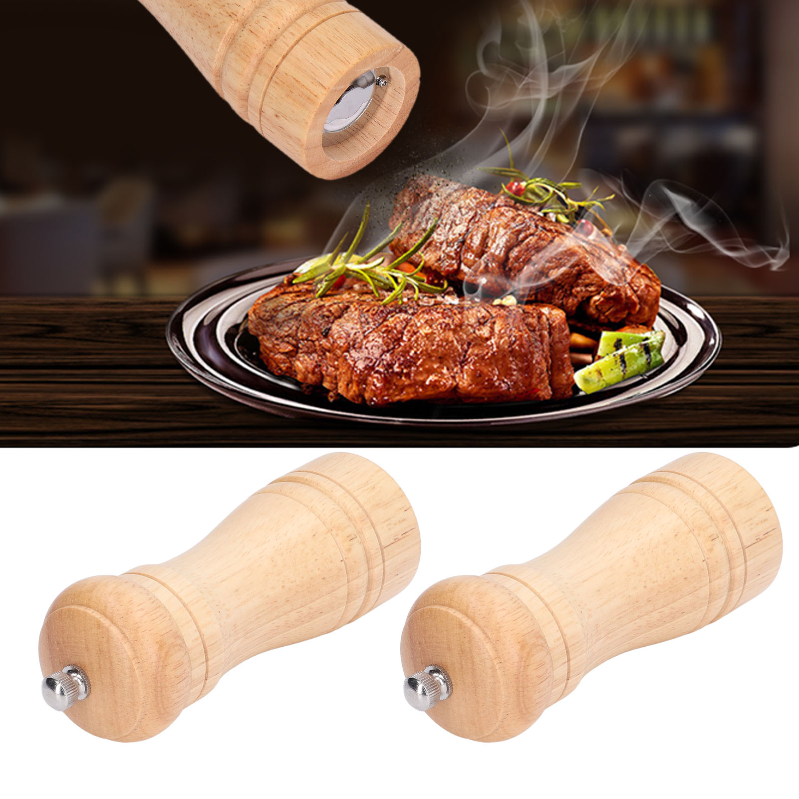 Multifunktionale Pfeffermühle Aus Keramik, Originalfarbe, Gewürzmühle, Küchenutensil, Höhe 14,5 Cm