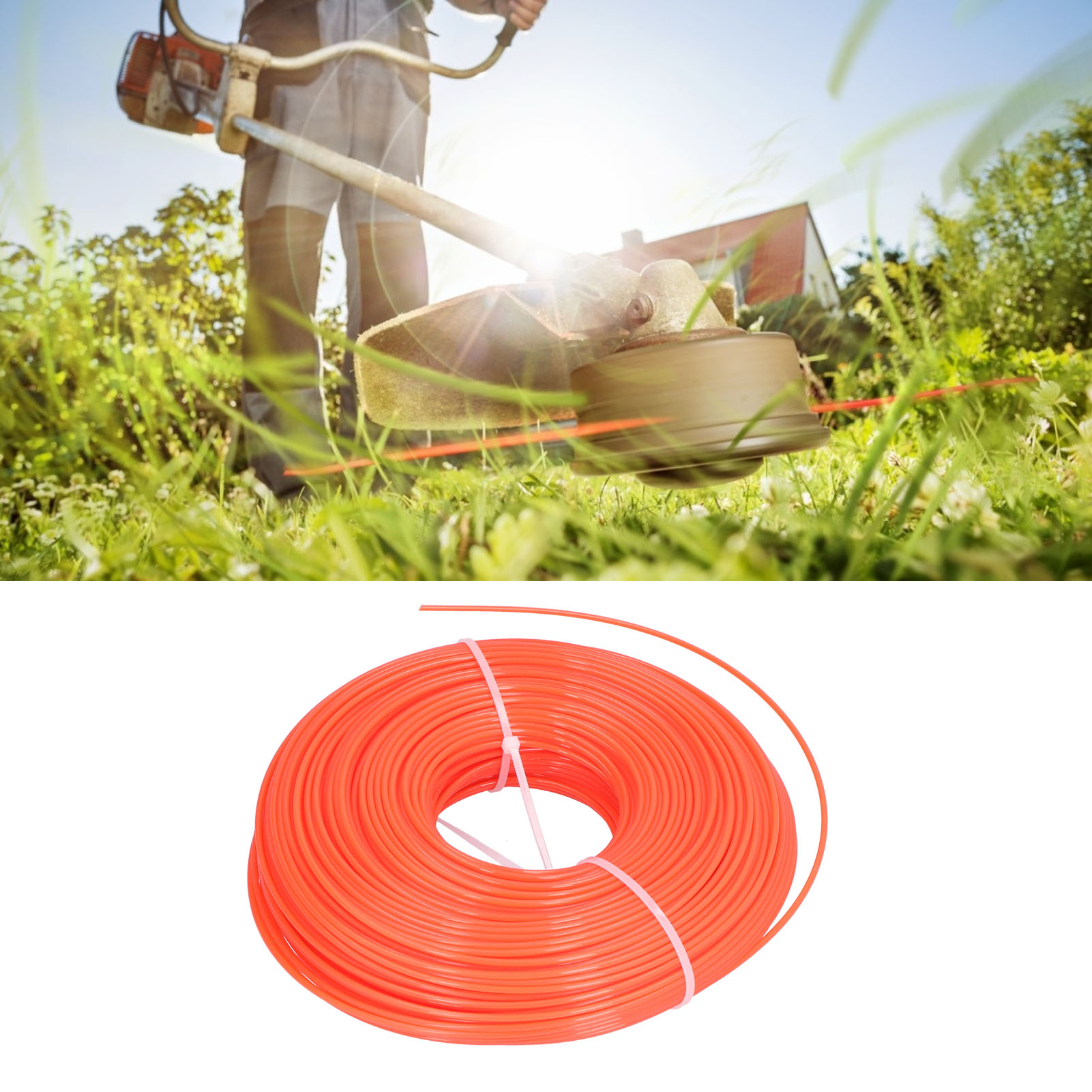120 M Langes Stromkabel Für Freischneider, 2,4 Mm Nylonseil, Rundkabel, Kabel Für Benzin-freischneider