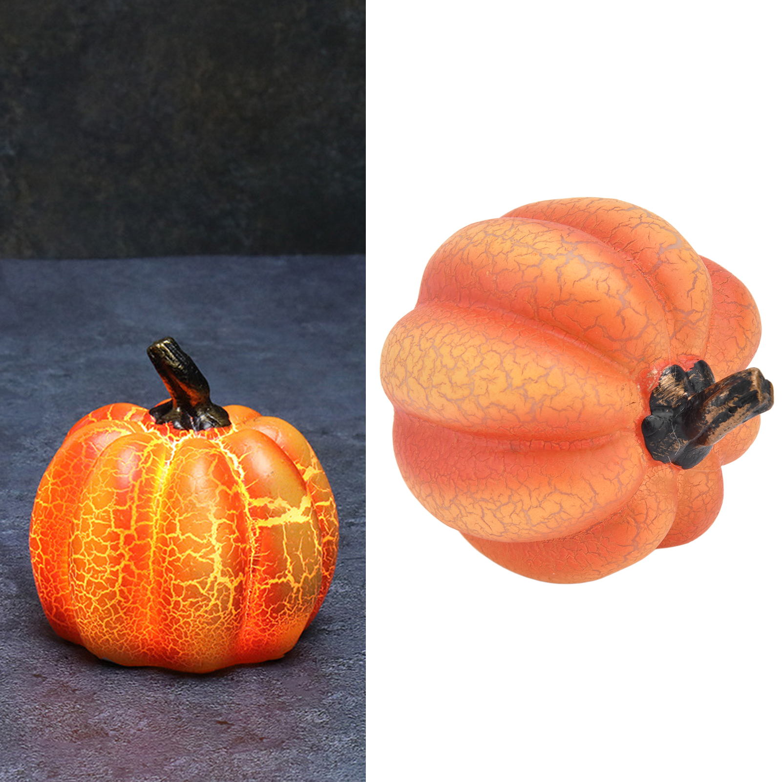 Batteriebetriebene Halloween-kürbislaterne, Mini-led-kürbislaterne, Halloween-kostümaccessoire, Schreibtischdekoration, Typ B