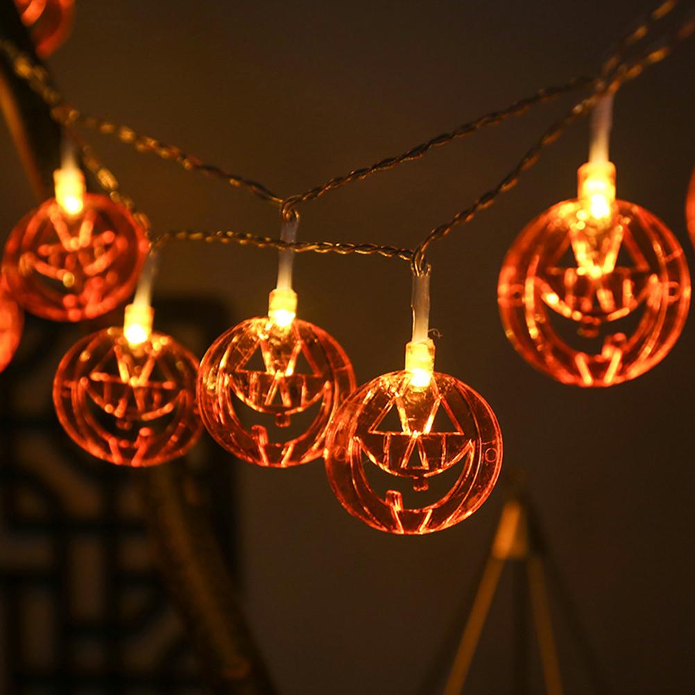 Weihnachts- Und Halloween-lichterkette, Dekorativer Kürbis Mit Geistergesicht, 3 Meter Lange Lichterkette Mit 30 Hohlen, Kürbisförmigen Lichtern