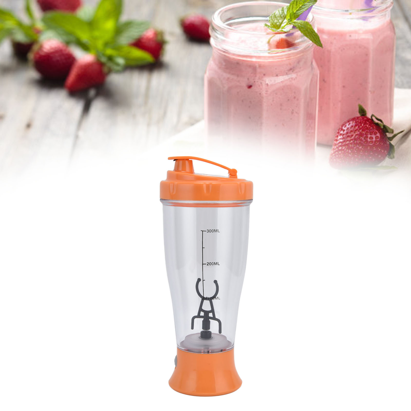 Elektrischer Mixbecher Für Kaffee Und Milchshakes, Einfaches Geschenk, Weihnachtsgeschenk, Elektrischer Mixbecher, Leuchtend Orange
