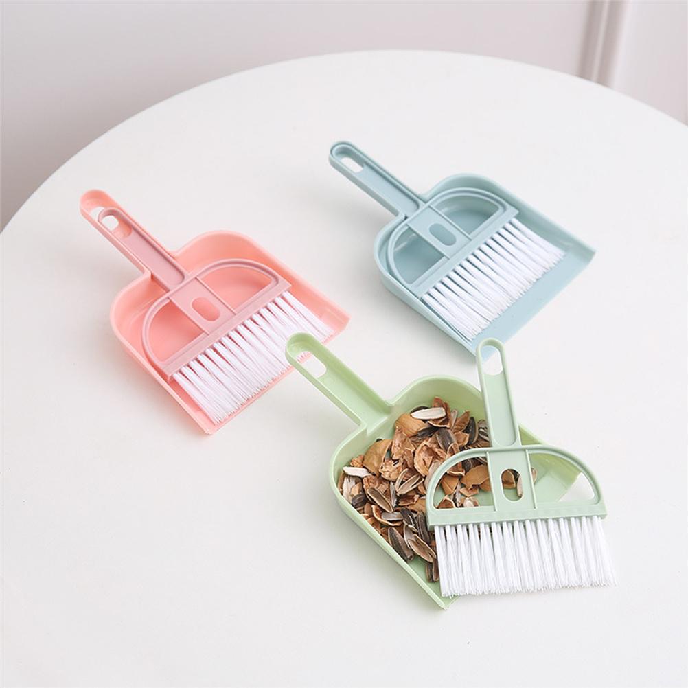 Set Mit 3 Mini-schreibtischbesen (auto-, Nachttisch-, Haar-, Mülleimer-, Tastaturbesen, 3 X Nordisch-rosa)