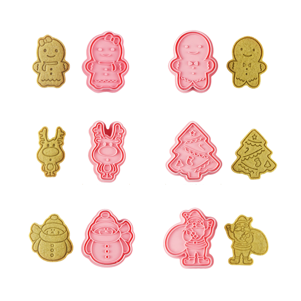 3d-weihnachtsplätzchenausstecher-set, 6-teilig (geeignet Für Selbstgebackenes Gebäck, Zuckerguss, Fondant Und Zum Ausstechen)