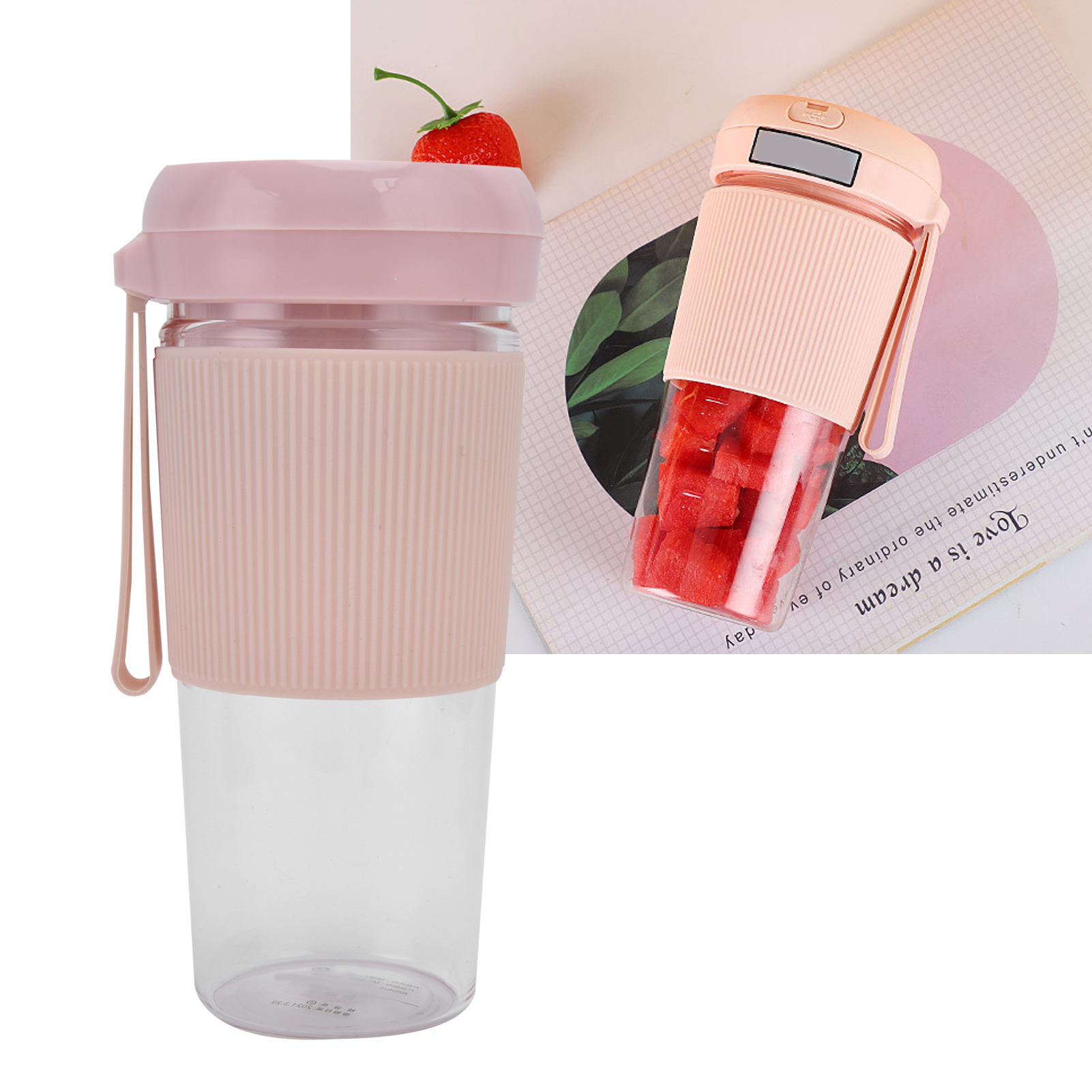 Mini-tragbarer Entsafter, Aufladbar Über Usb, Pink