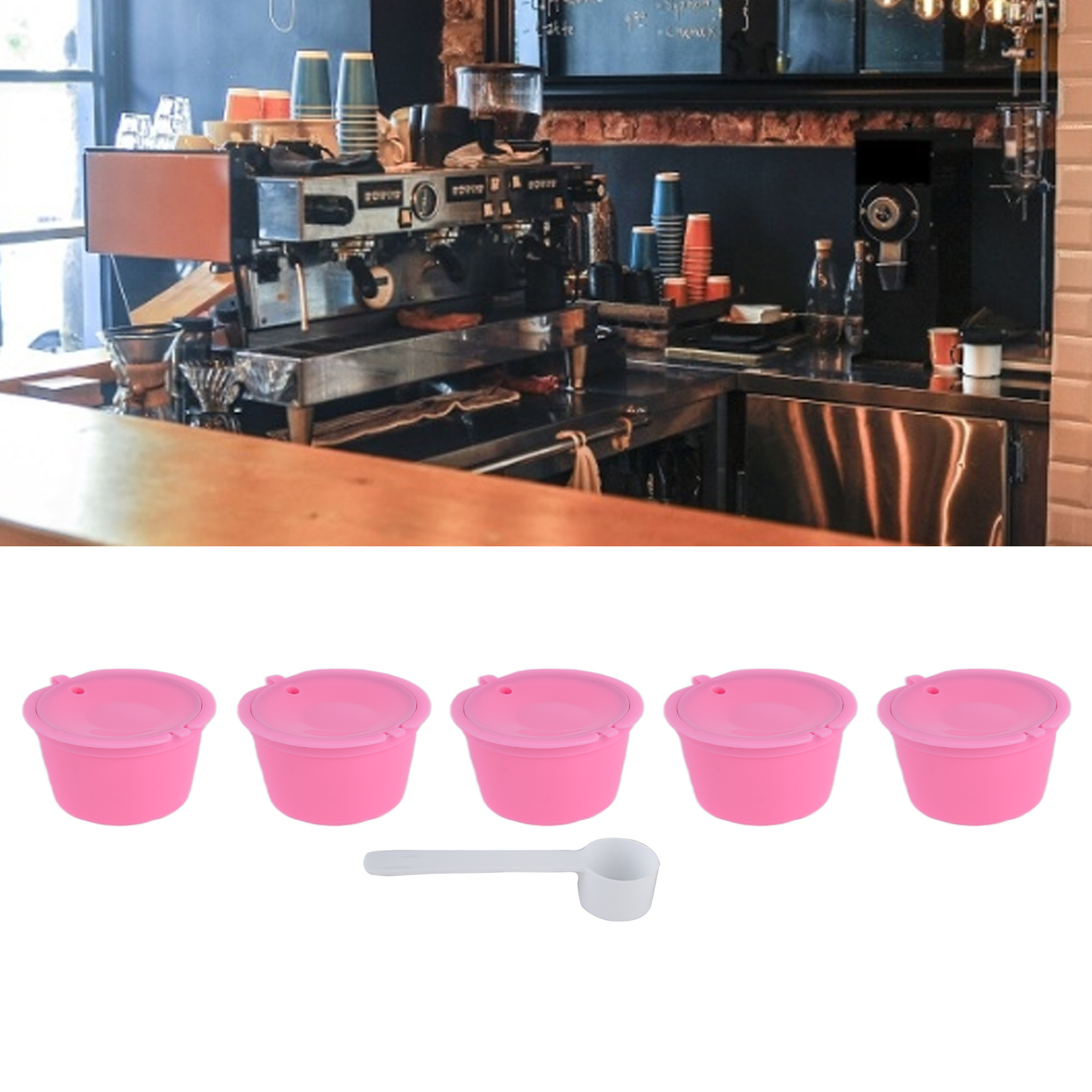 Dolcegusto Wiederverwendbare Kaffeekapseln Für Kaffeemaschinen, 50 Ml, 5er-packung, Rosa