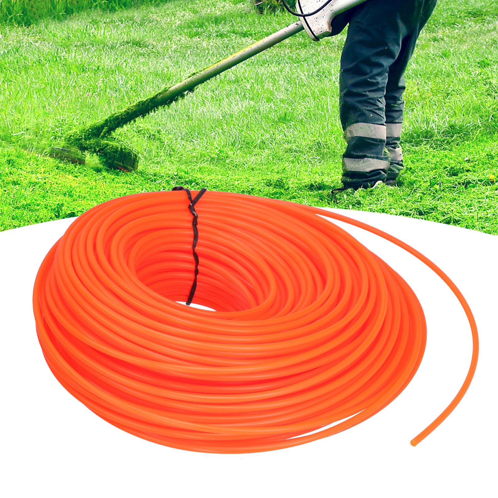 Nylon-mähfaden Für Gartenmaschinen, Schneidfaden Für Rasenmäher, Professionelles Rasenmäherzubehör, Roter Runder Mähfaden 3.0.
