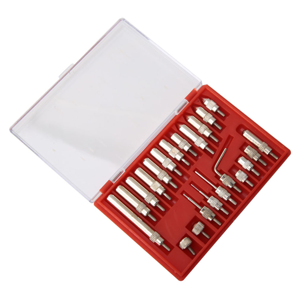 Set Aus 22 Teilen, Einschließlich Messspitzen, Zubehör Für Skalenkomparatoren Und Zubehör Für Messgeräte.