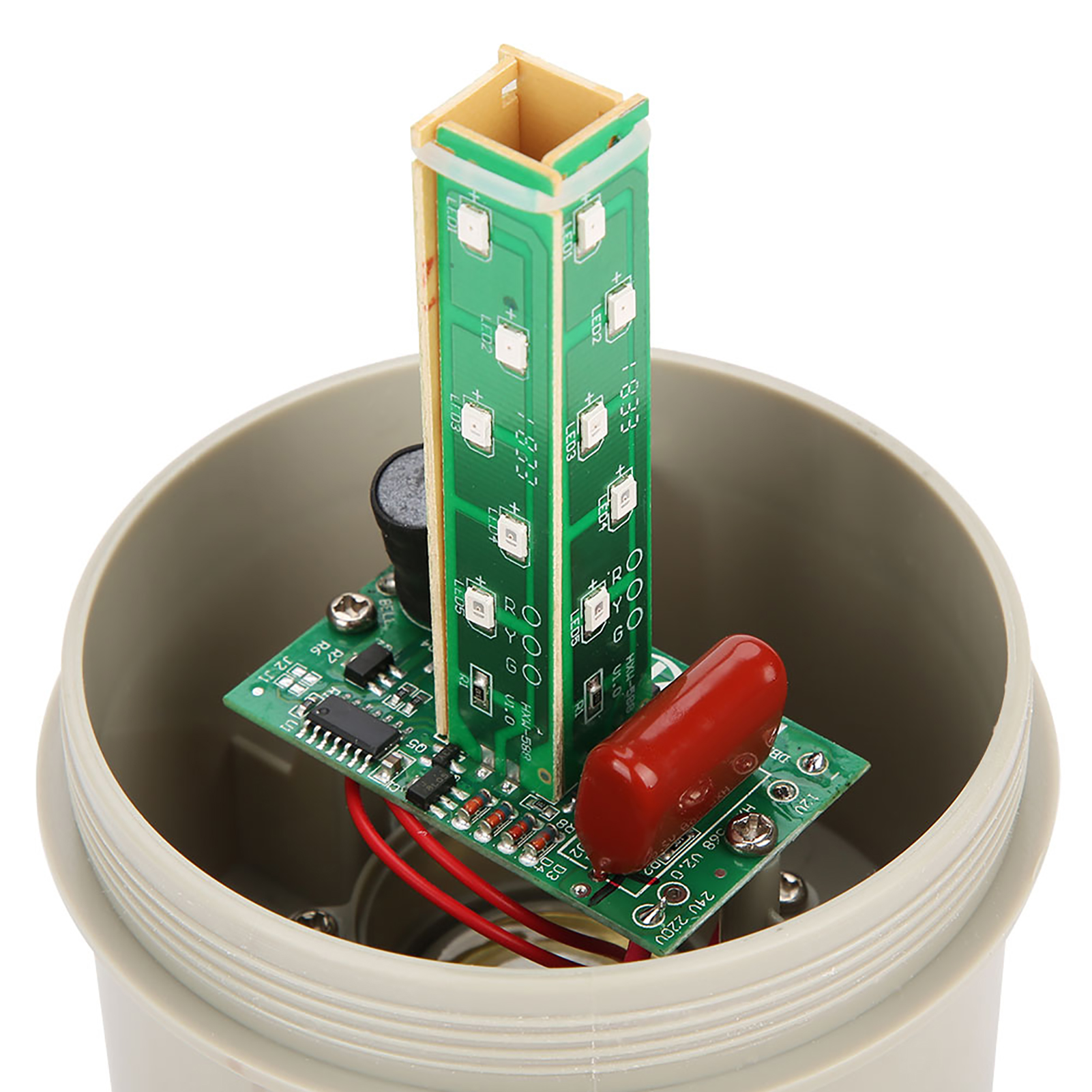 Bem-1101j Akustischer Und Optischer Alarm, Rotierende Led-warnleuchte, Wachhaus-warnleuchte, Baustellenleuchte, Rot, 220 V