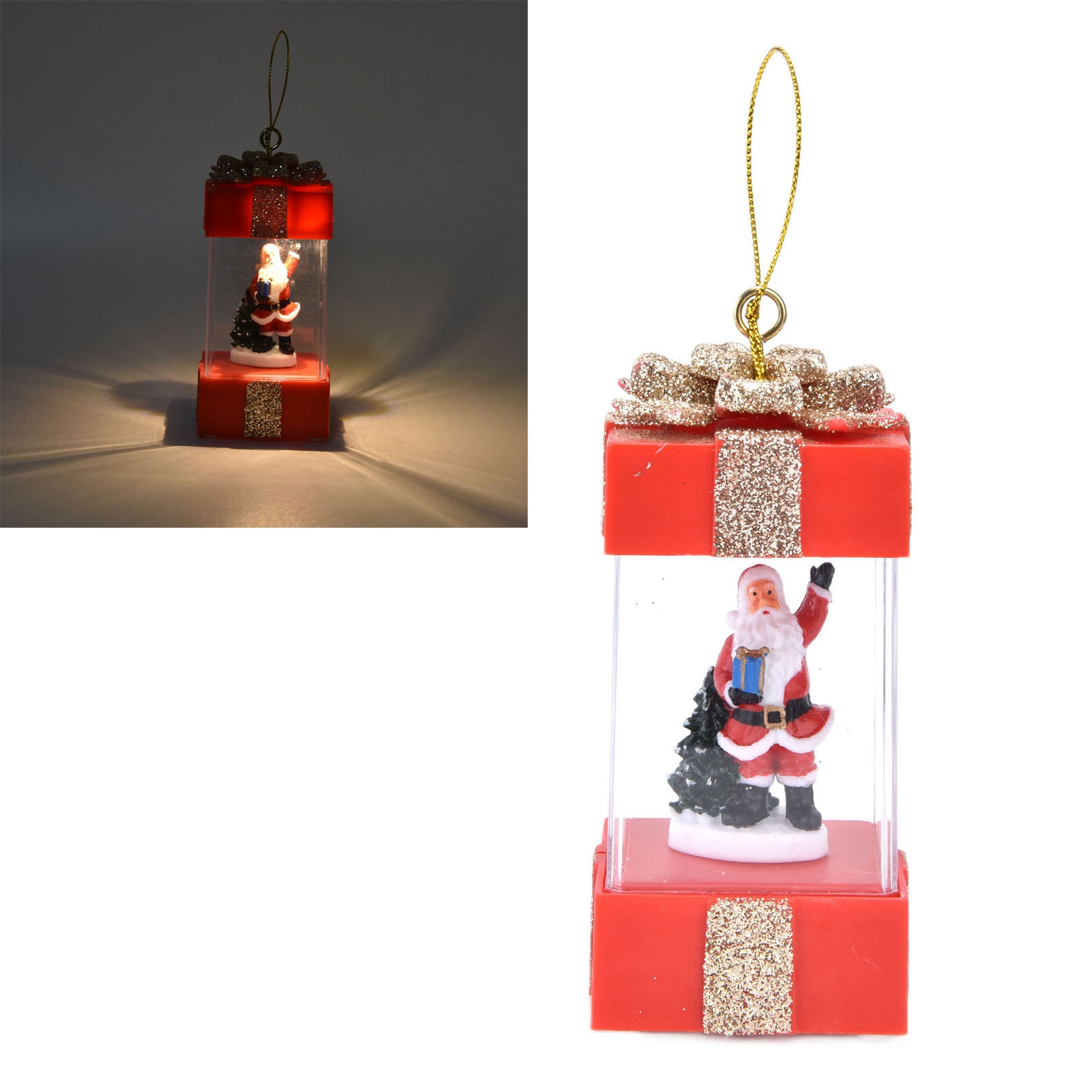 12 Cm Große, Dekorative Weihnachtslaterne, Miniatur-hängelampe Mit Weihnachtsmotiv, Led-weihnachtsmann-schreibtischlampe Für Den Innenbereich