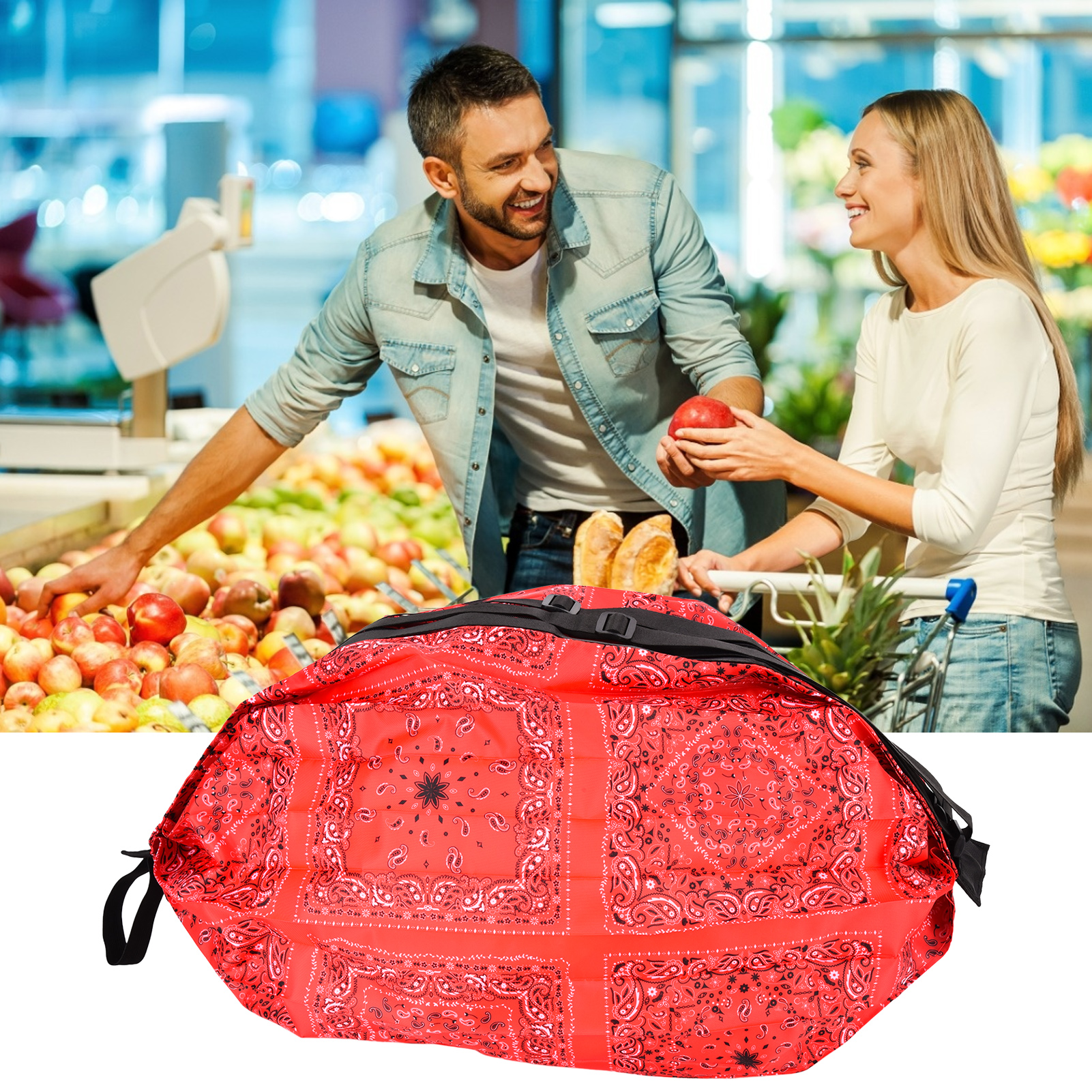 Große, Faltbare Reisetasche Aus Polyester, Japanischer Stil, Wasserdicht Und Mit Schultergurt (rot)