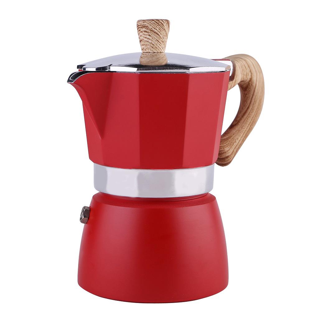 Tragbarer Kaltbrüh-kaffeebereiter, Mokka-typ, Rot, 150 Ml