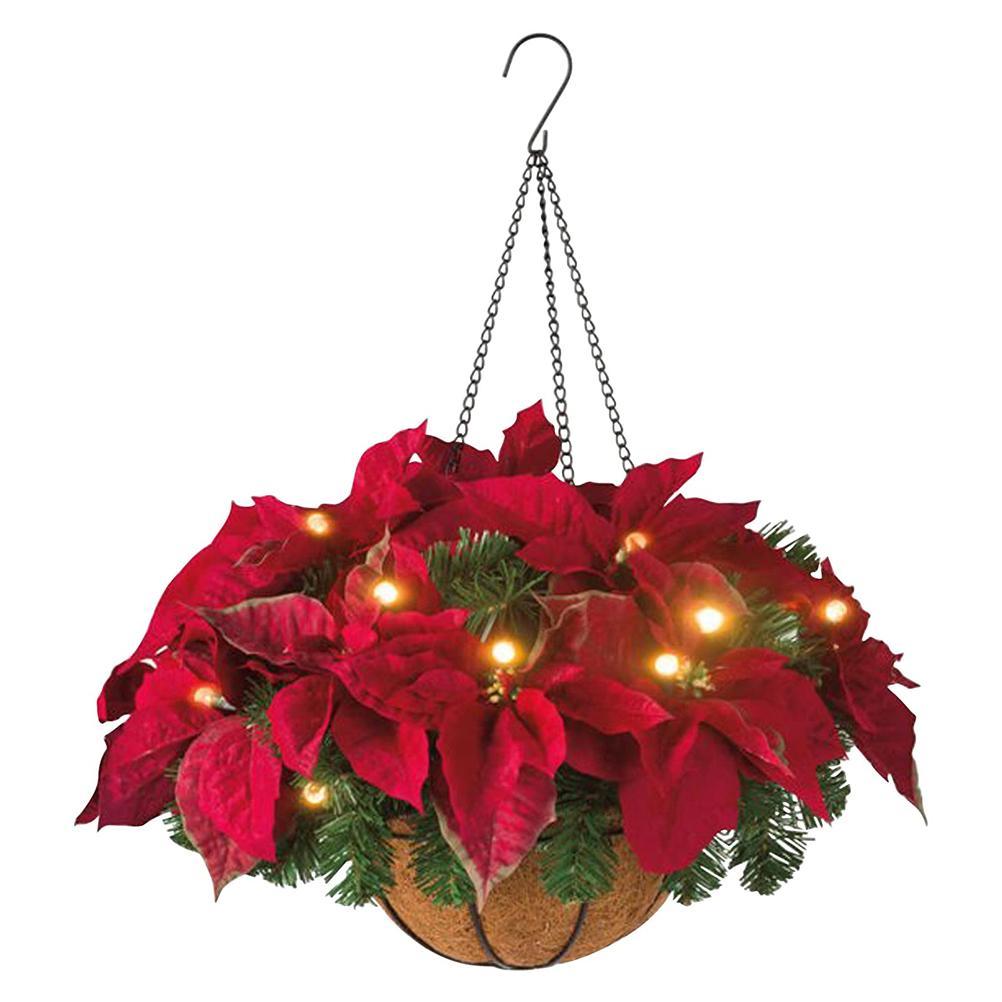 Künstliche Weihnachts-hängekorb-lichterketten Aa