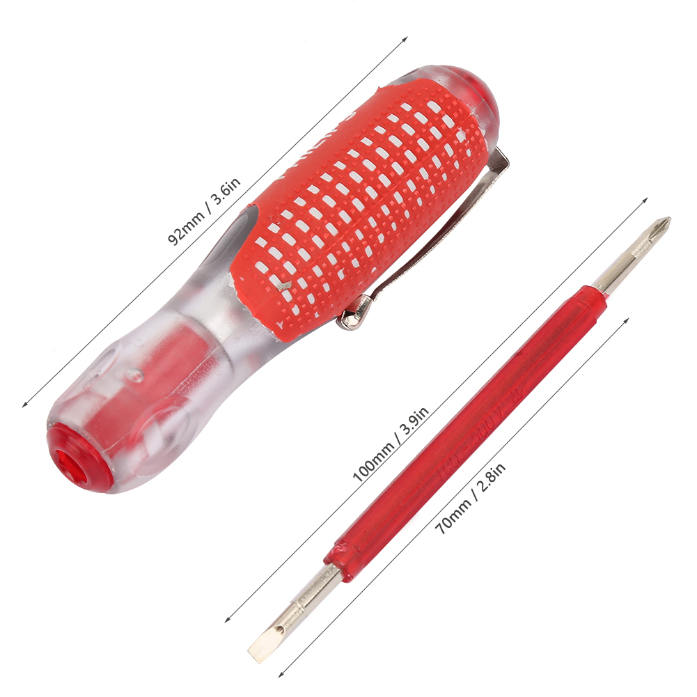 Spannungsprüfer Mit Doppelfunktion 100-500v (kreuzschlitz- Und Schlitzschraube)