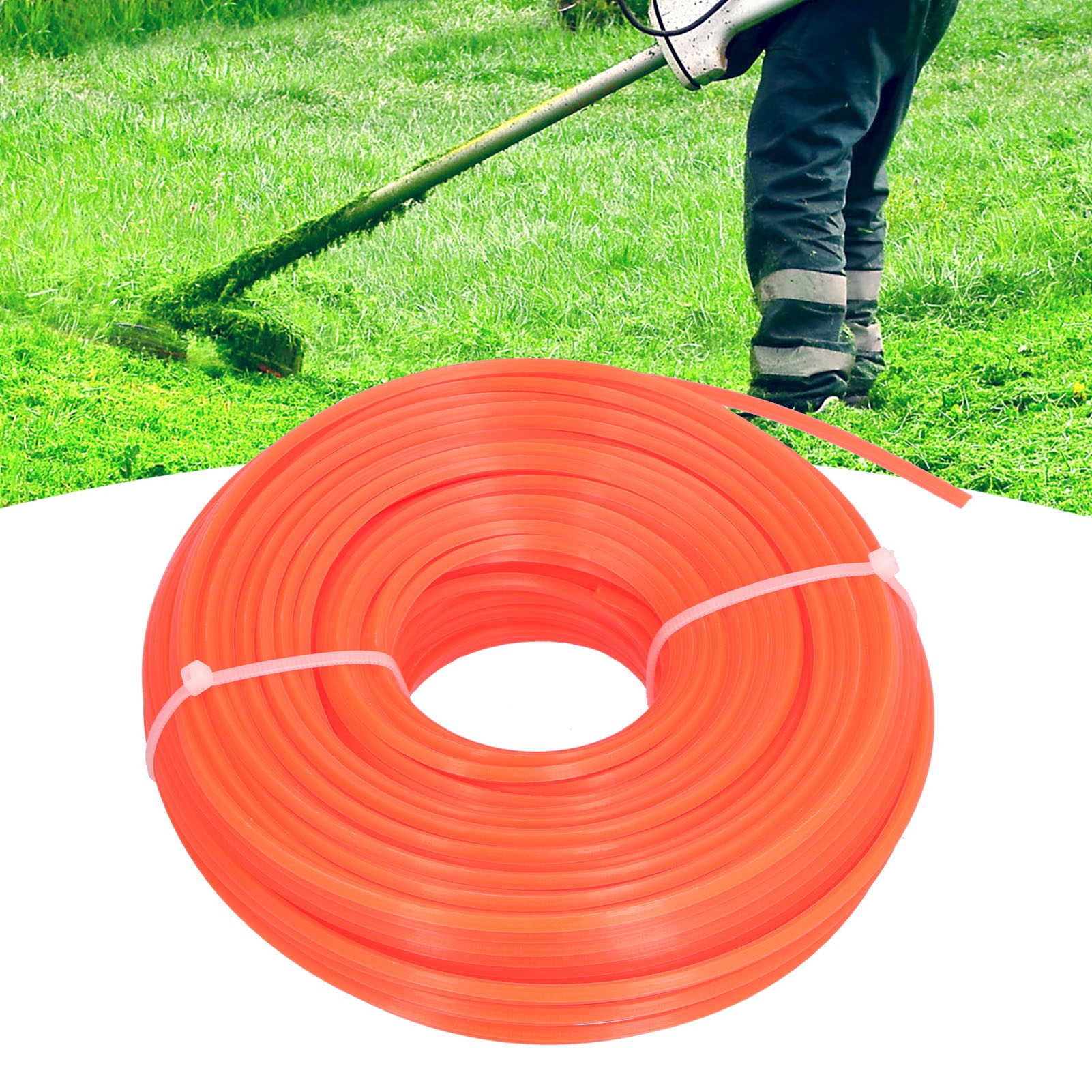 Nylon-mähseil Für Gartengeräte, Schneidfaden Für Rasenmäher, Professionelles Rasenmäherzubehör, 2,4 Quadratmeter Rotes Mähseil.