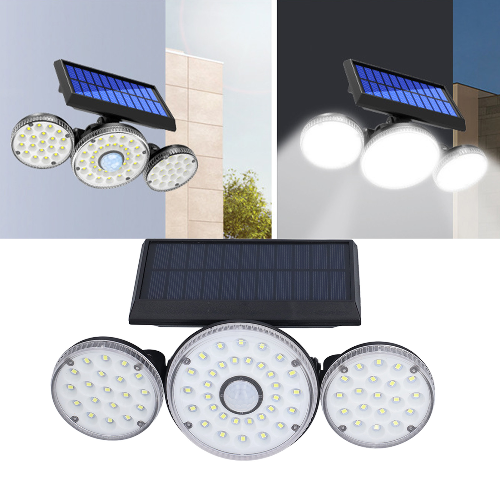 Solarbetriebene Led-wandleuchte Mit Bewegungsmelder, Geeignet Für Innenhöfe, Außenzäune Und Wasserdichte Öffentliche Beleuchtung.