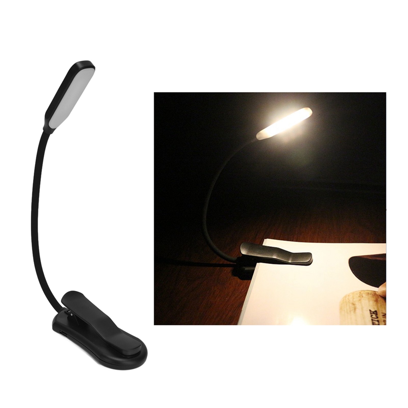 Tragbare, Wiederaufladbare Led-leselampe Mit Integriertem Akku, Ab Lager Verfügbar.