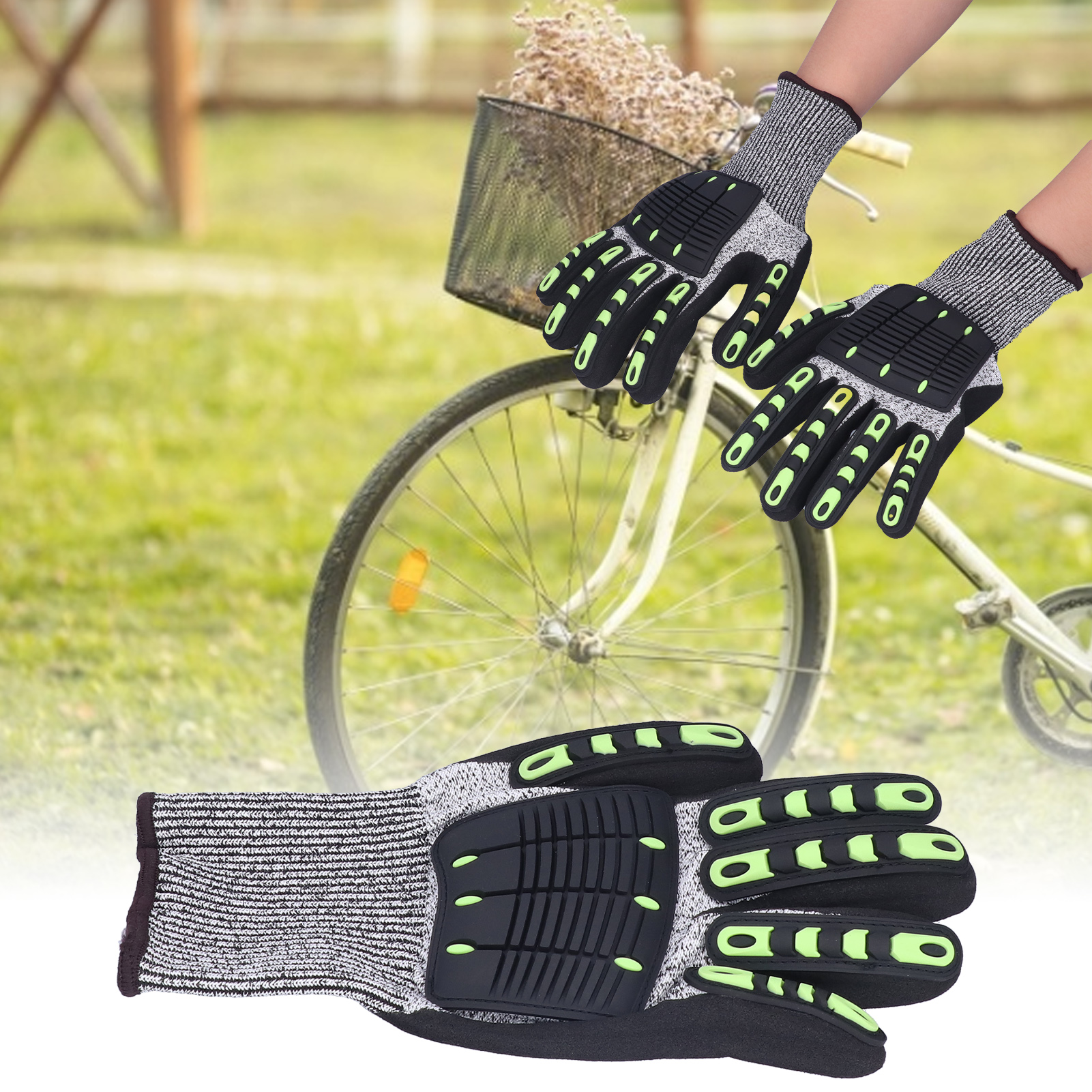 Hochwertige, Schnittfeste Schutzhandschuhe Mit Schlagfestigkeit Stufe 5 Und Stoßdämpfung Für Gartenarbeit, Gartenbau Und Outdoor-sportarten.