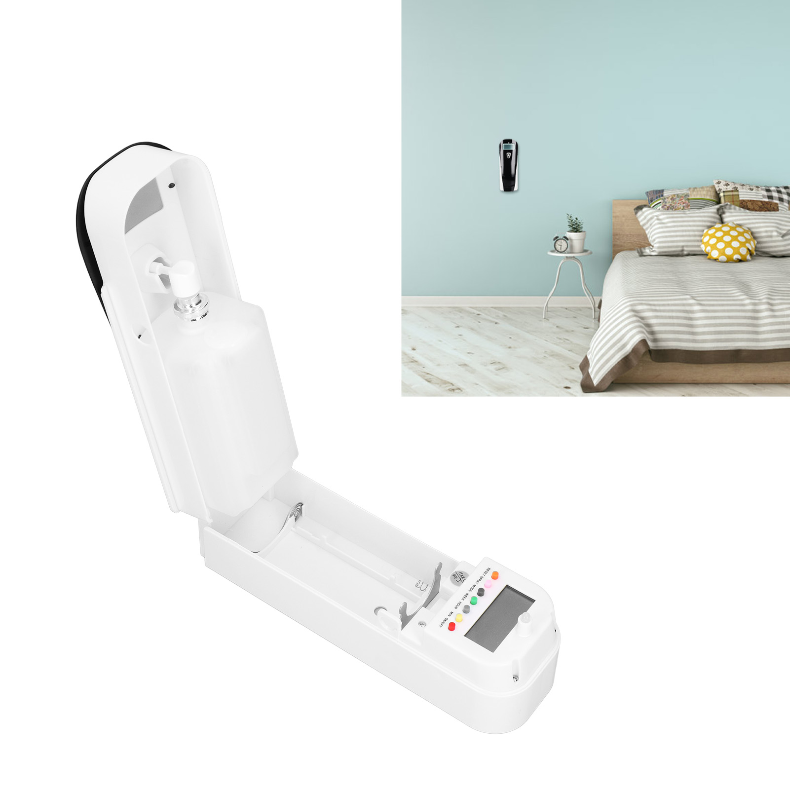 Dieser Automatische, Wandmontierte Duftdiffusor Eignet Sich Ideal Für Hotels Und Krankenhäuser. Er Kann Auch Zu Hause Als Wasserbasierter Duftdiffusor Oder Badezimmer-lufterfrischer Verwendet Werden.