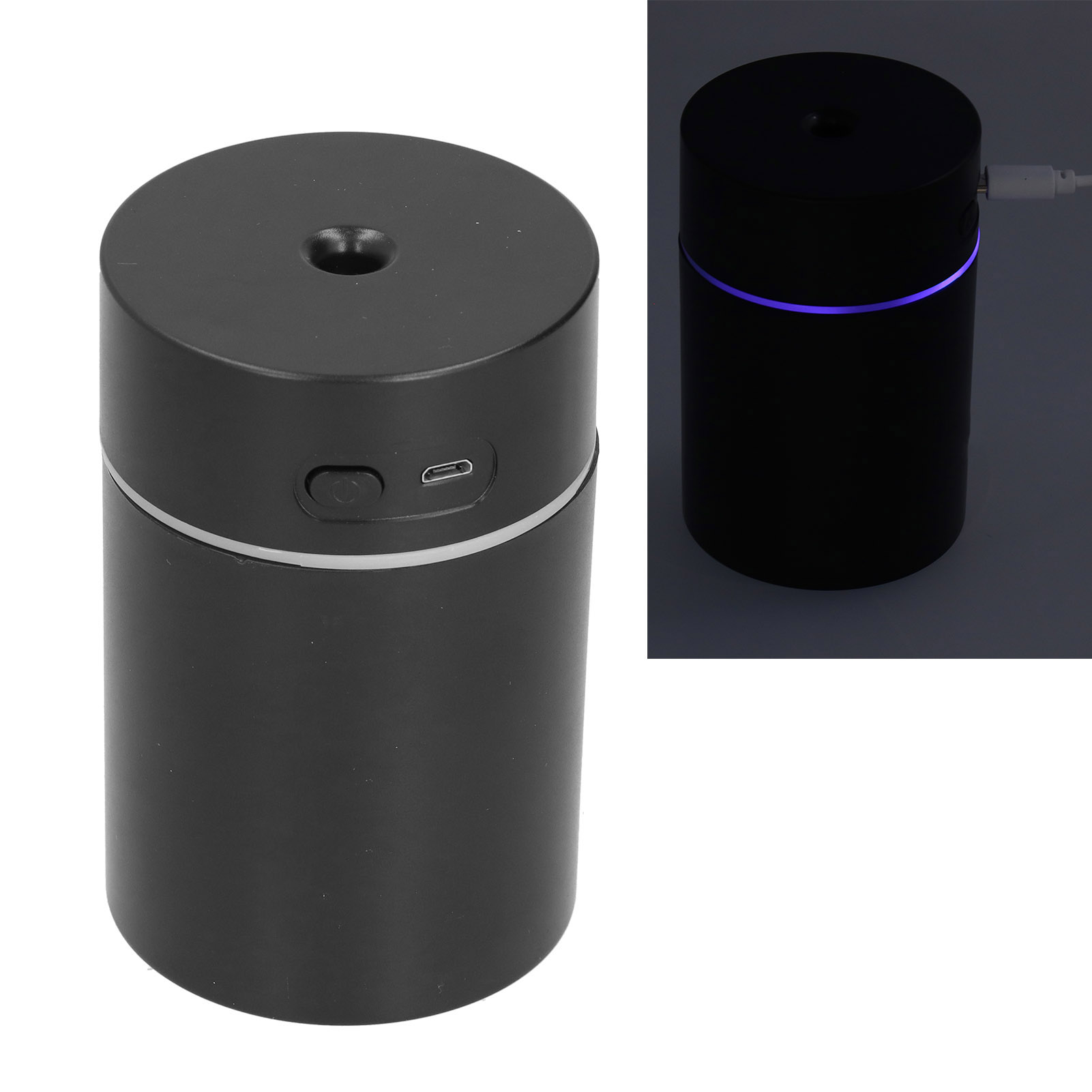Mini-luftbefeuchter, Leiser Luftreiniger, Nebelbefeuchtung, Kleiner, Kreativer Usb-luftbefeuchter Fürs Auto, Schwarz