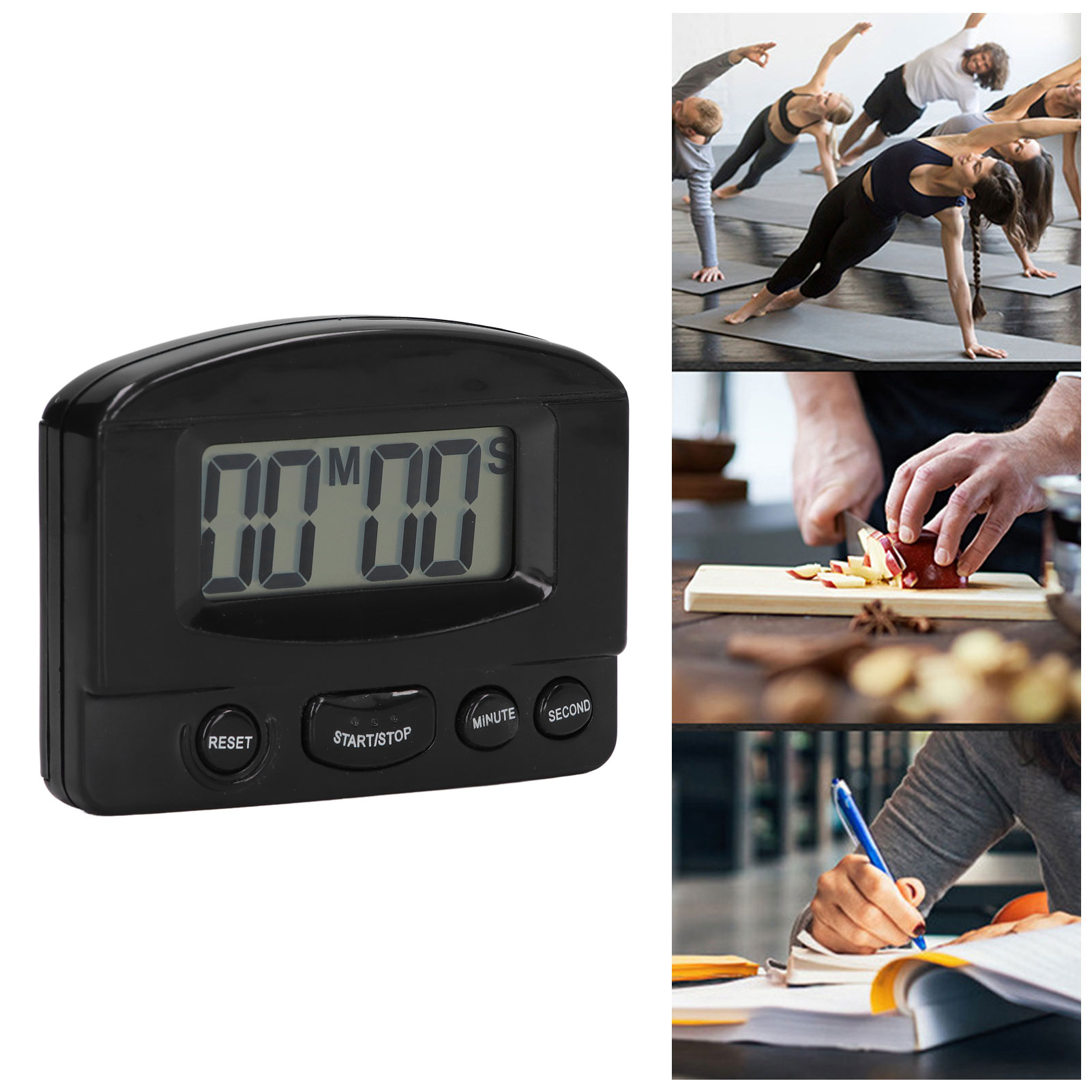Digitaler Küchentimer Mit Countdown-funktion, Batterielos, Farbe: Schwarz.