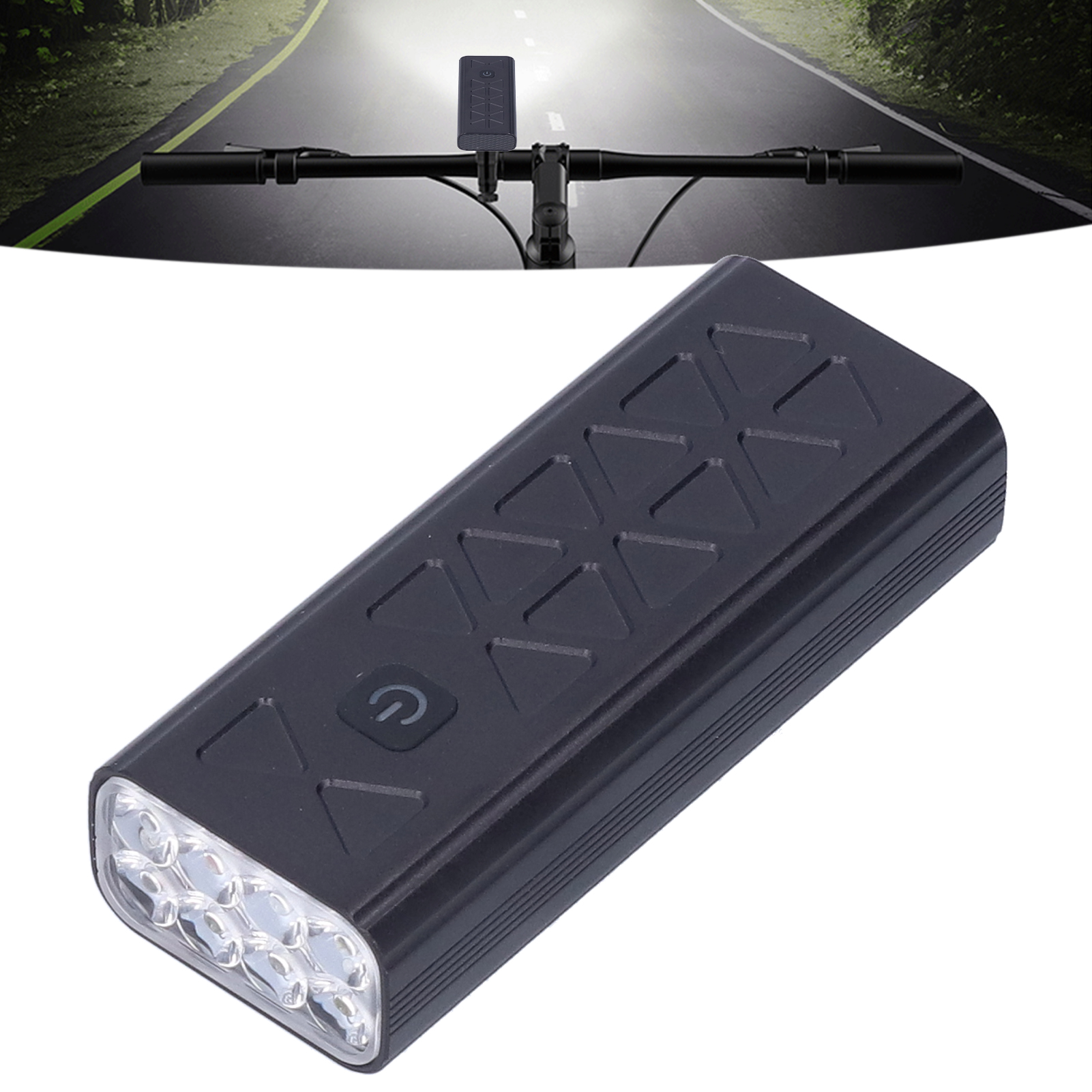 8-led-fahrradlampe, Multifunktionale Fahrradlampe Mit 5 Beleuchtungsmodi, Kombiniert Vorder- Und Rücklicht, Notstromversorgung Über Usb-ausgang, Usb-ladefunktion, Fahrradlampe, Mountainbike-lampe.